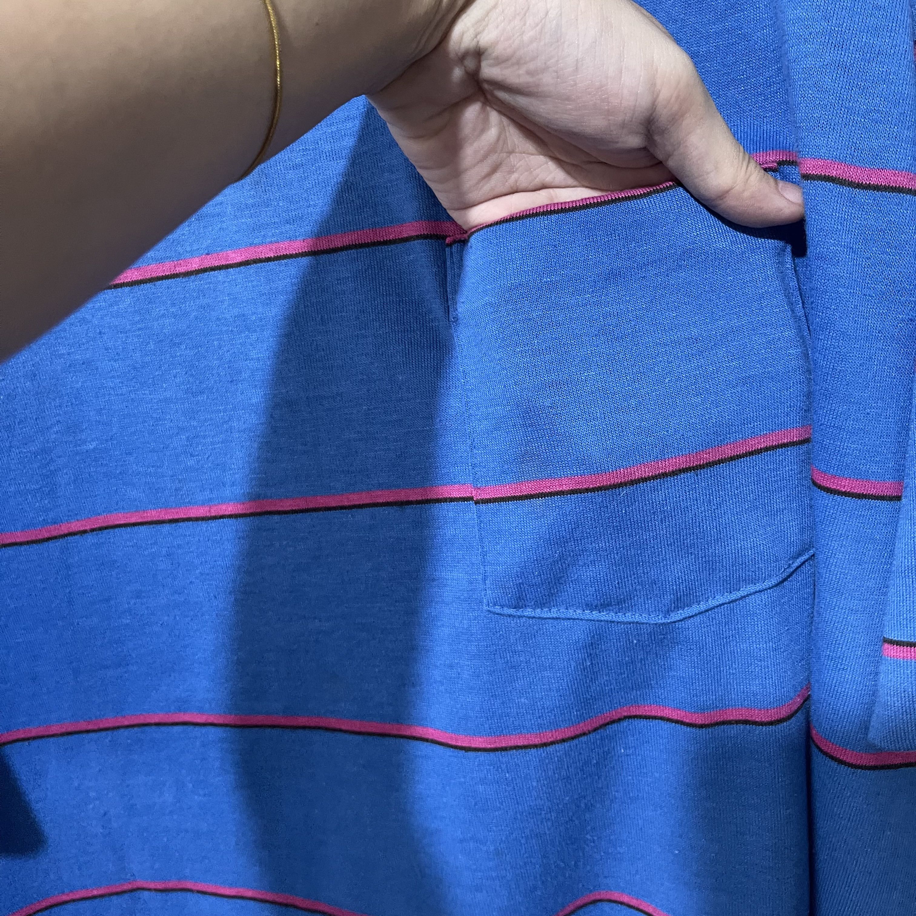Vintage Vintage 90s Striped Pocket Tee Size US XL / EU 56 / 4 - 2 Thumbnail