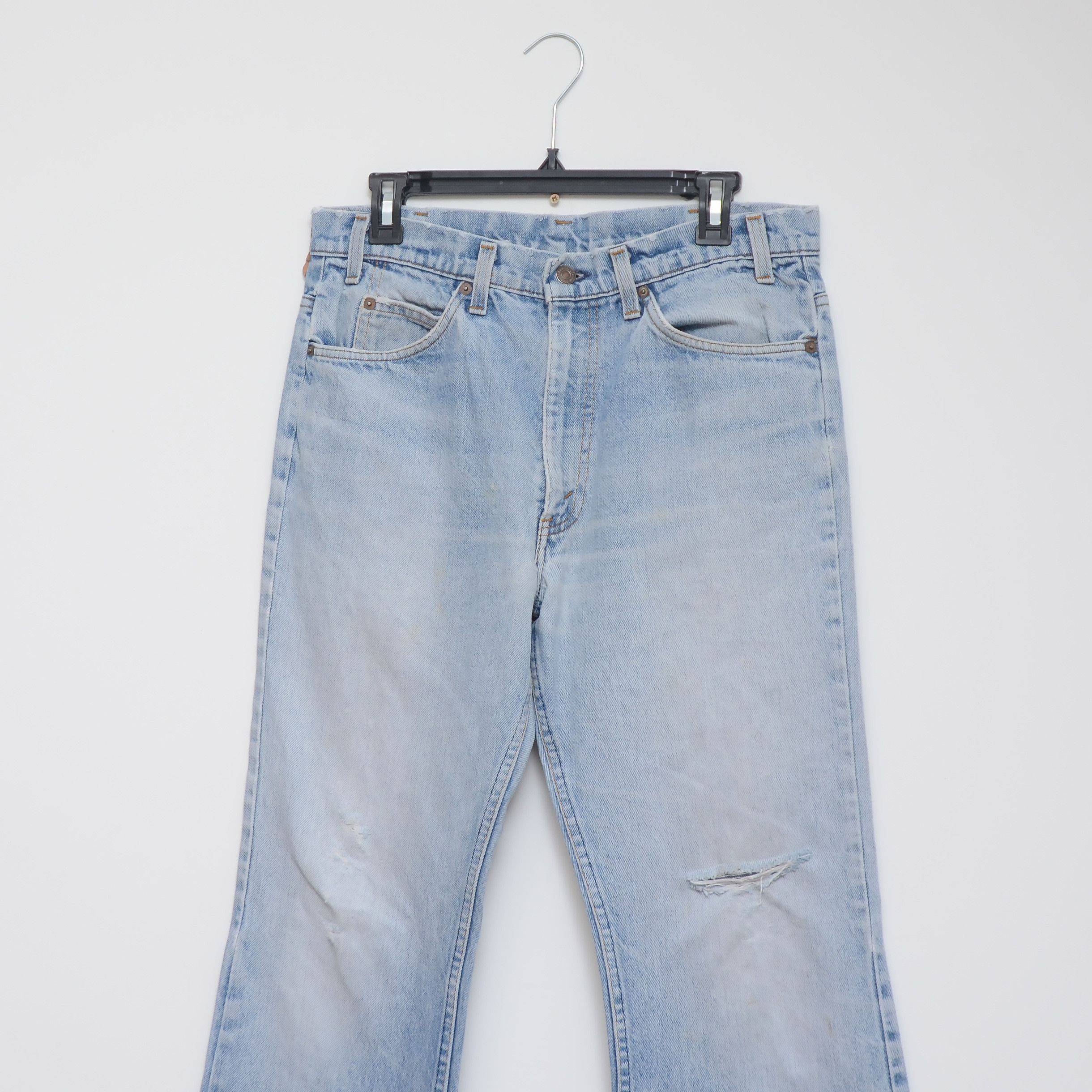 Levi's Vintage Clothing Vintage Rare Levi’s Jeans Blue Thrashed Orange Tab W34 L30 Size US 34 / EU 50 - 4 Thumbnail