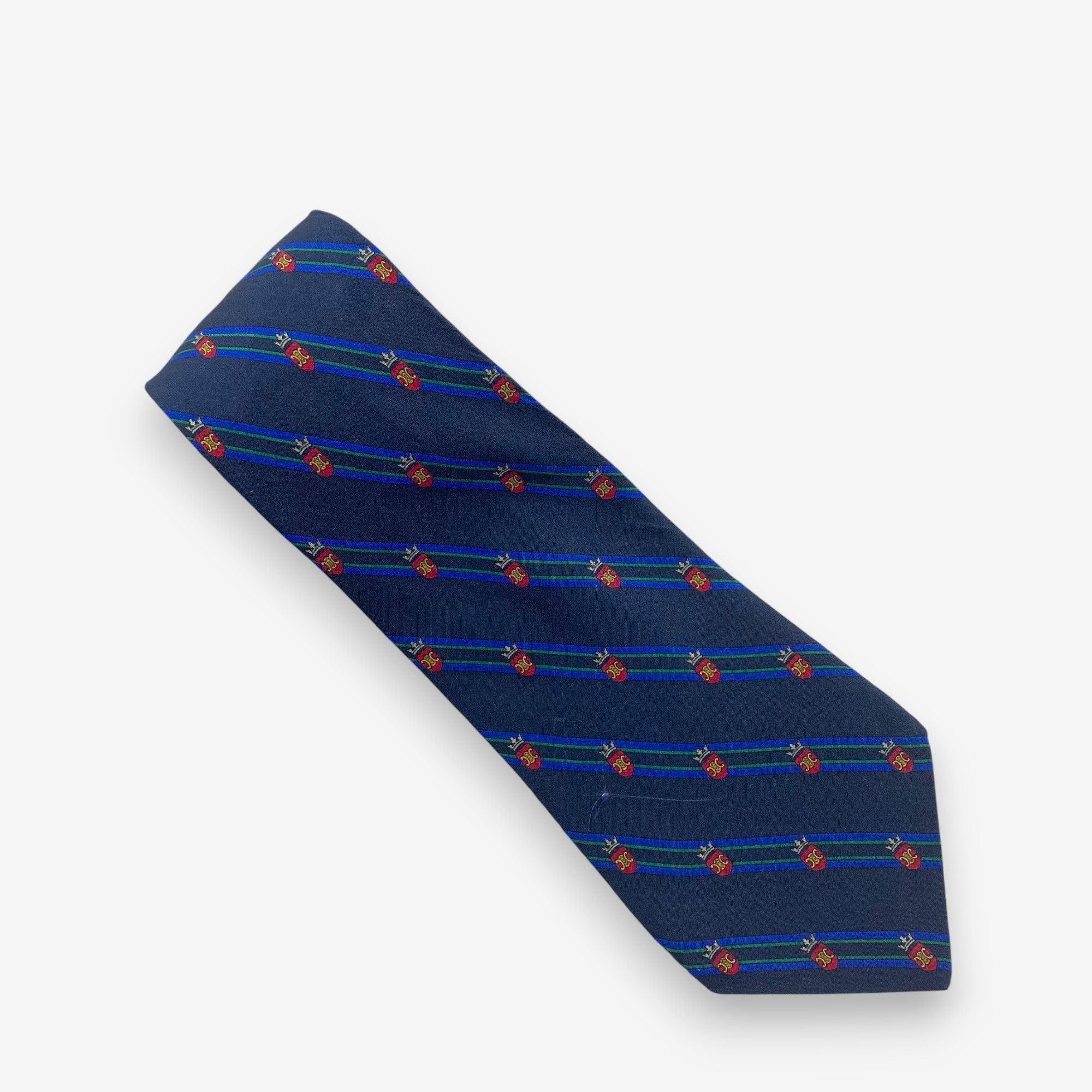 Celine Vintage Celine SILK Necktie Cravate Pure Silk Neck Tie Size ONE SIZE - 2 Thumbnail