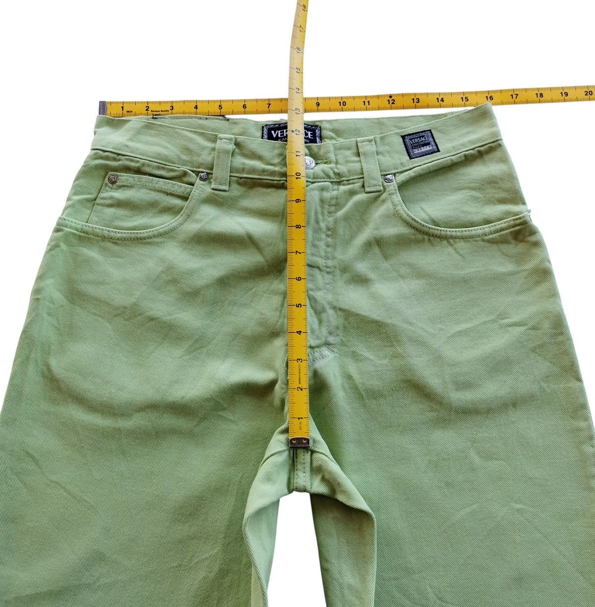 Versace Jeans Couture Vintage Versace Jeans Couture Green Jeans Pants Italy Size US 32 / EU 48 - 13 Thumbnail