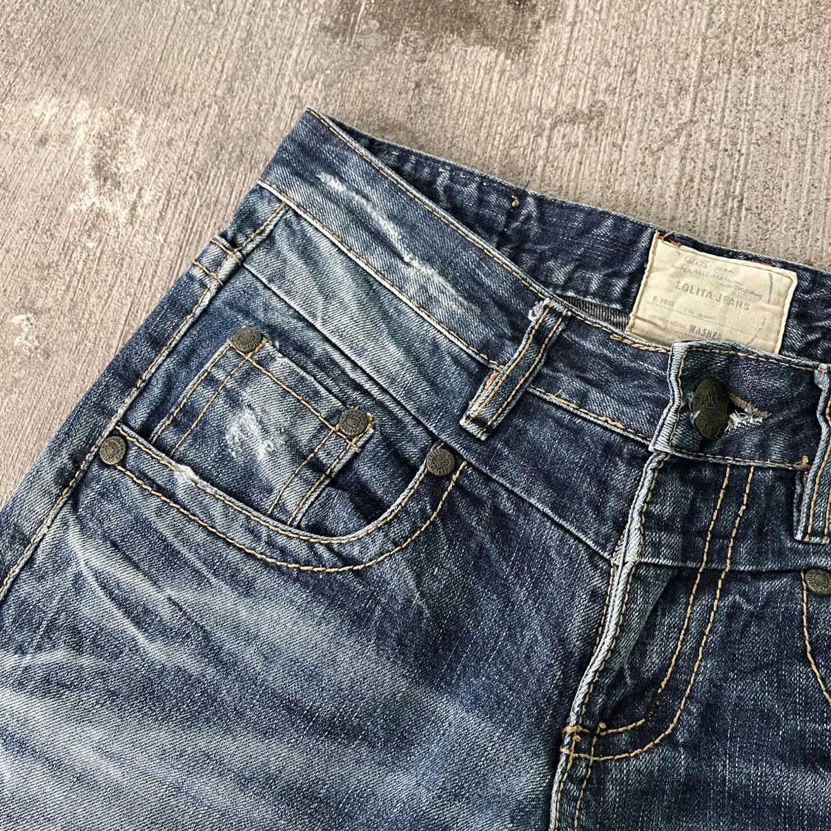 Japanese Brand Vintage Lolita Flare Faded Distressed Jeans Size US 30 / EU 46 - 5 Thumbnail