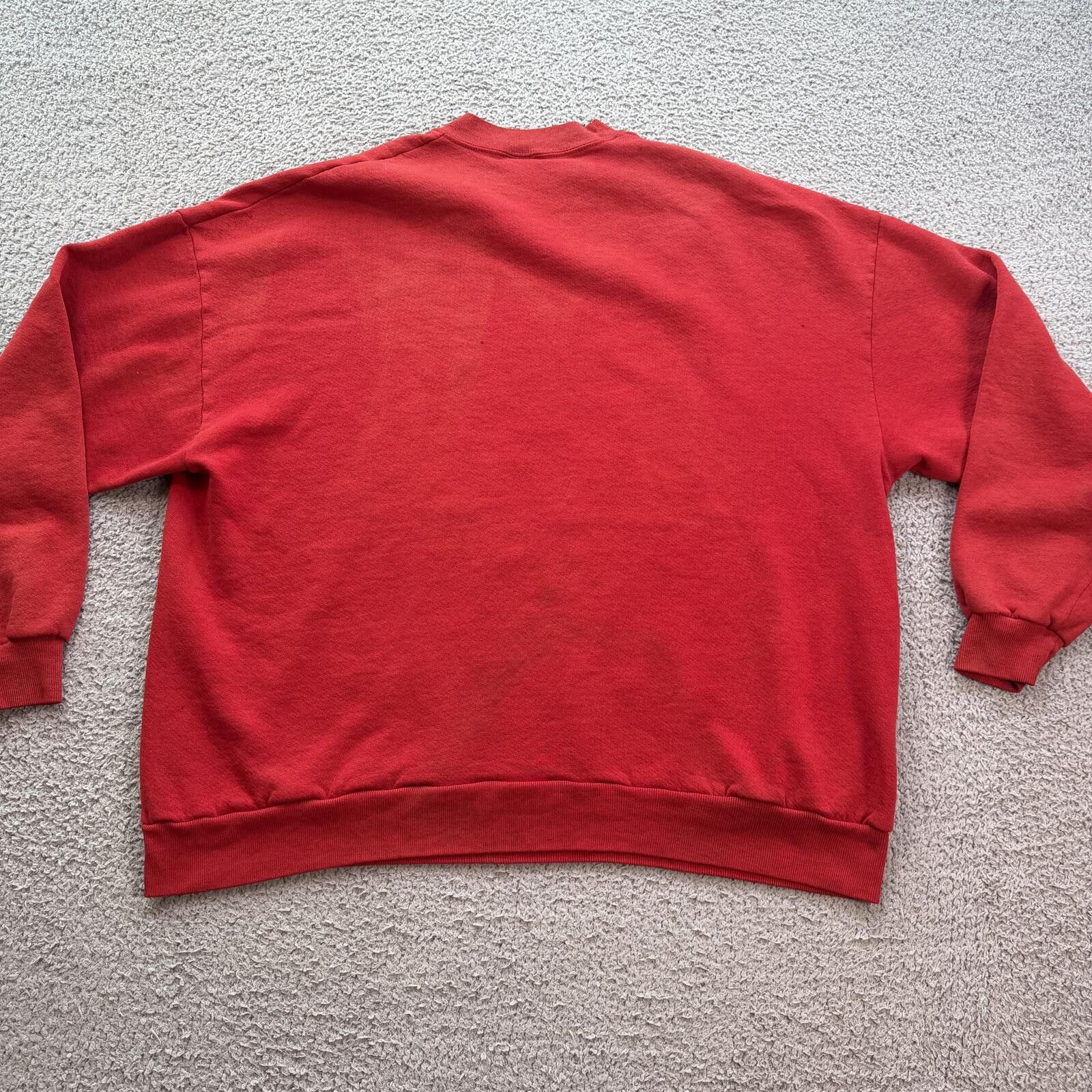 Jerzees Vintage 90s Indiana Hoosiers Crewneck Sweatshirt USA Red 2XL Size US XXL / EU 58 / 5 - 2 Thumbnail