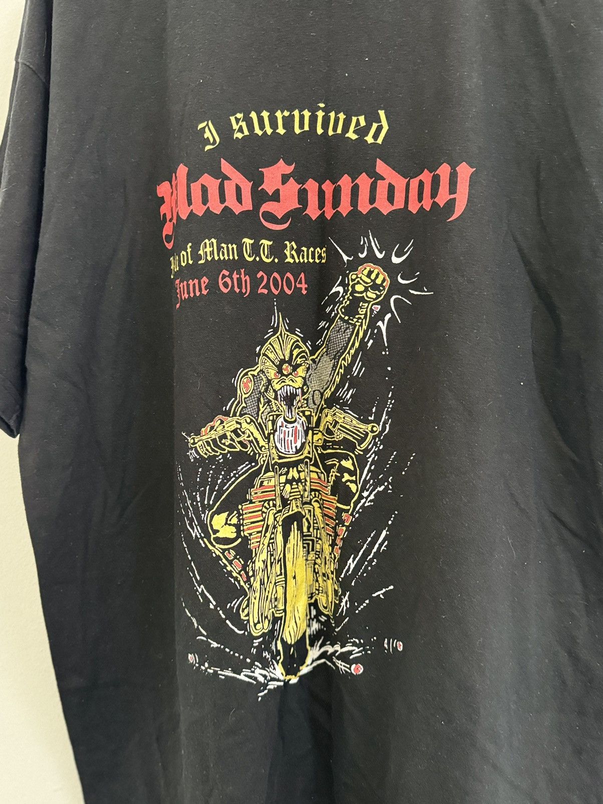 Band Tees Vintage Y2K Black Mad Sunday Motorcycle Graphic Tshirt Size US L / EU 52-54 / 3 - 3 Thumbnail