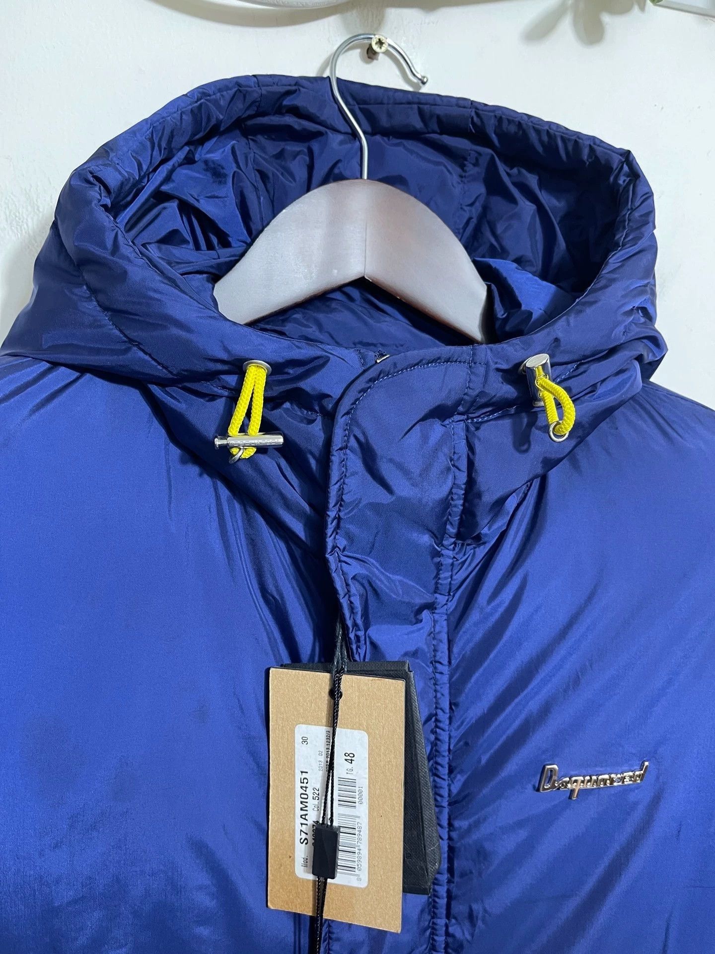 Dsquared2 Blue Hooded Puffer Jacket with Zipper Pockets Size US XXS / EU 40 - 3 Thumbnail