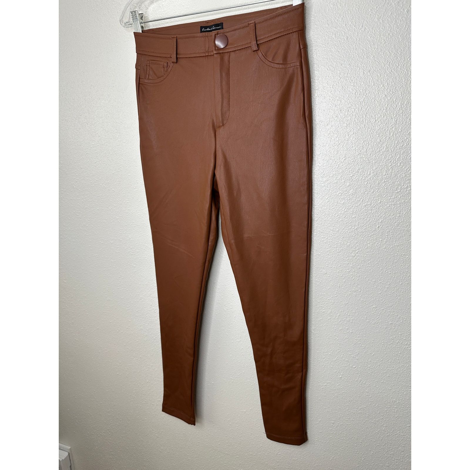 Other NWT Hunter & Brown Faux Leather High Waist Skinny Pant S Size 25" / US 0 / IT 36 - 3 Thumbnail