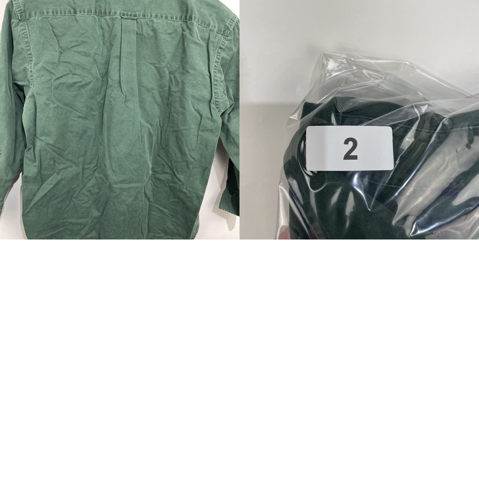 Nautica Nautica Long Sleeve Button Down Dress Shirt XL Extra Large Green Thick Heavy Men Cotton Button-Up Shirt with Pockets" Size 46R - 11 Thumbnail
