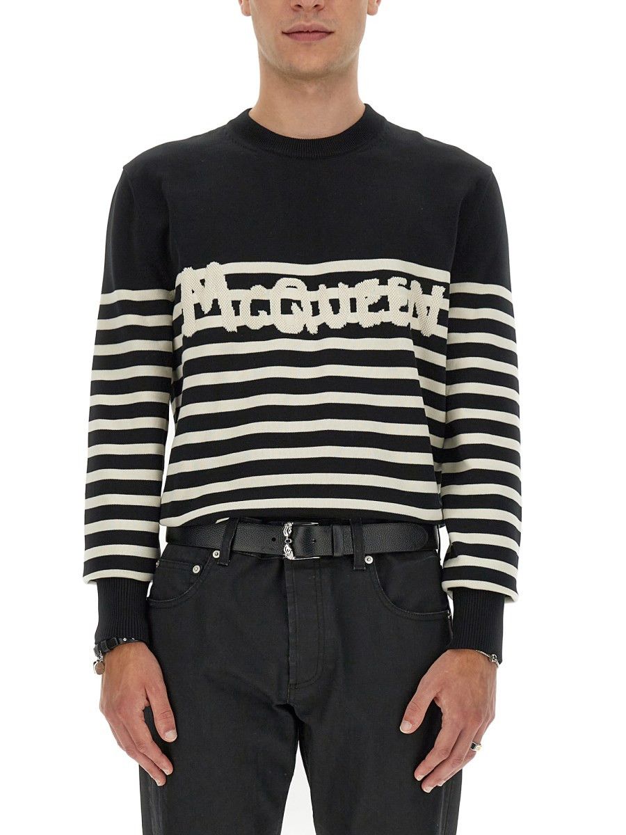 Alexander McQueen o1y1024 Sweater in Black Size US S / EU 44-46 / 1 - 1 Thumbnail