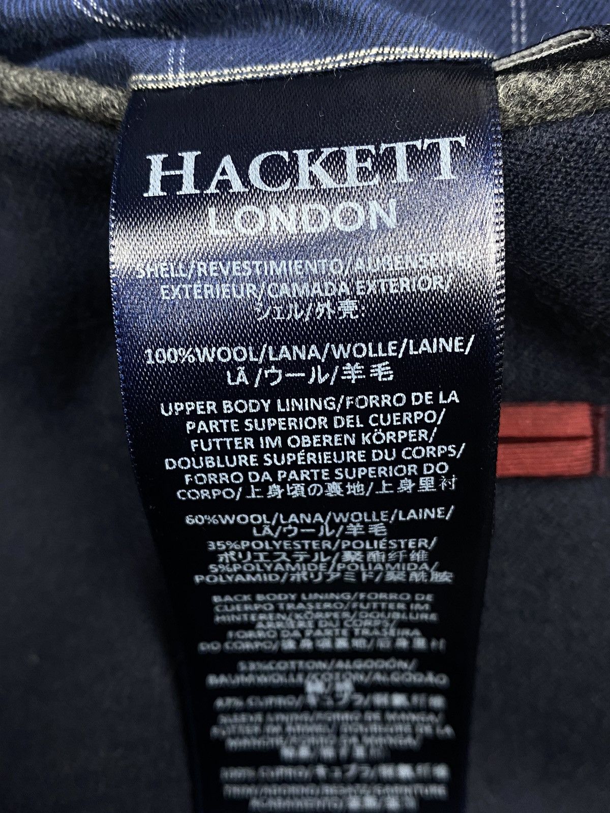 Hackett Vintage Hackett London Wool Plain Flannel Brazer jacket og Size 44R - 17 Thumbnail