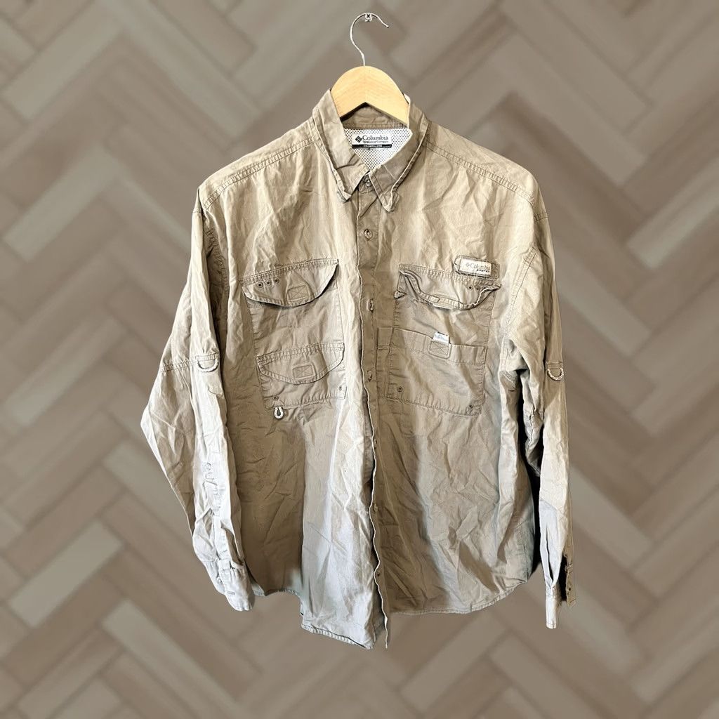 Vintage Columbia Mens Beige Long Sleeve Button Up Shirt Size Large Outdoor Y2K Size US L / EU 52-54 / 3 - 1 Thumbnail