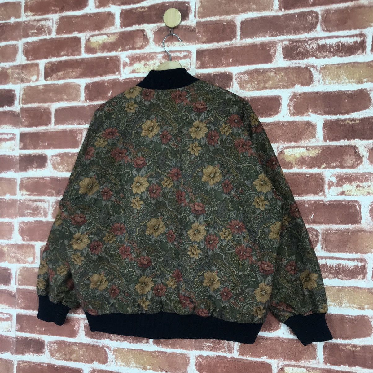 Japanese Brand Art Floral Bomber Jacket Size US M / EU 48-50 / 2 - 4 Thumbnail