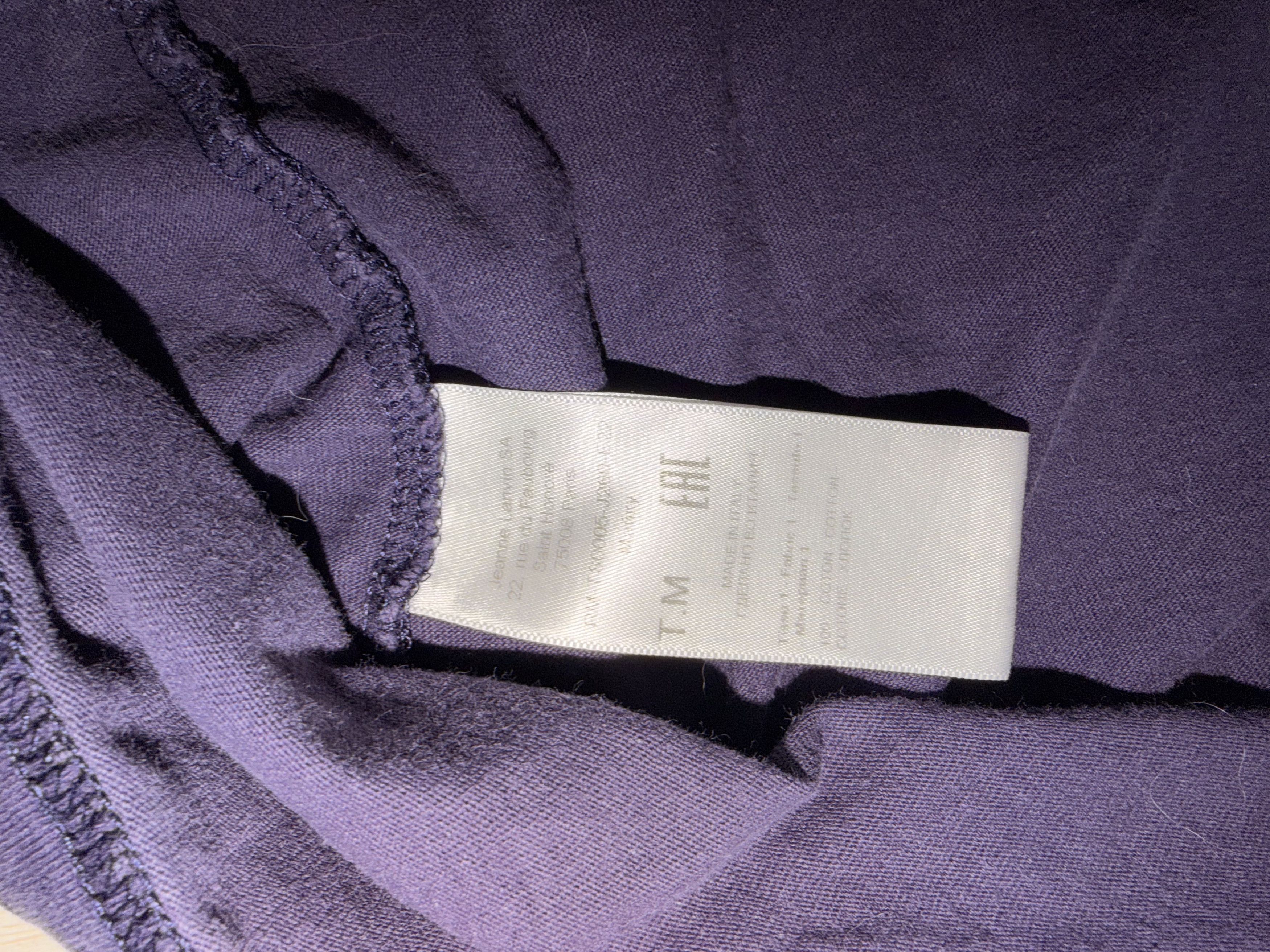 Lanvin Logo Tribal Embroidered Aged Purple Curb T Shirt SS22 Size US M / EU 48-50 / 2 - 3 Thumbnail