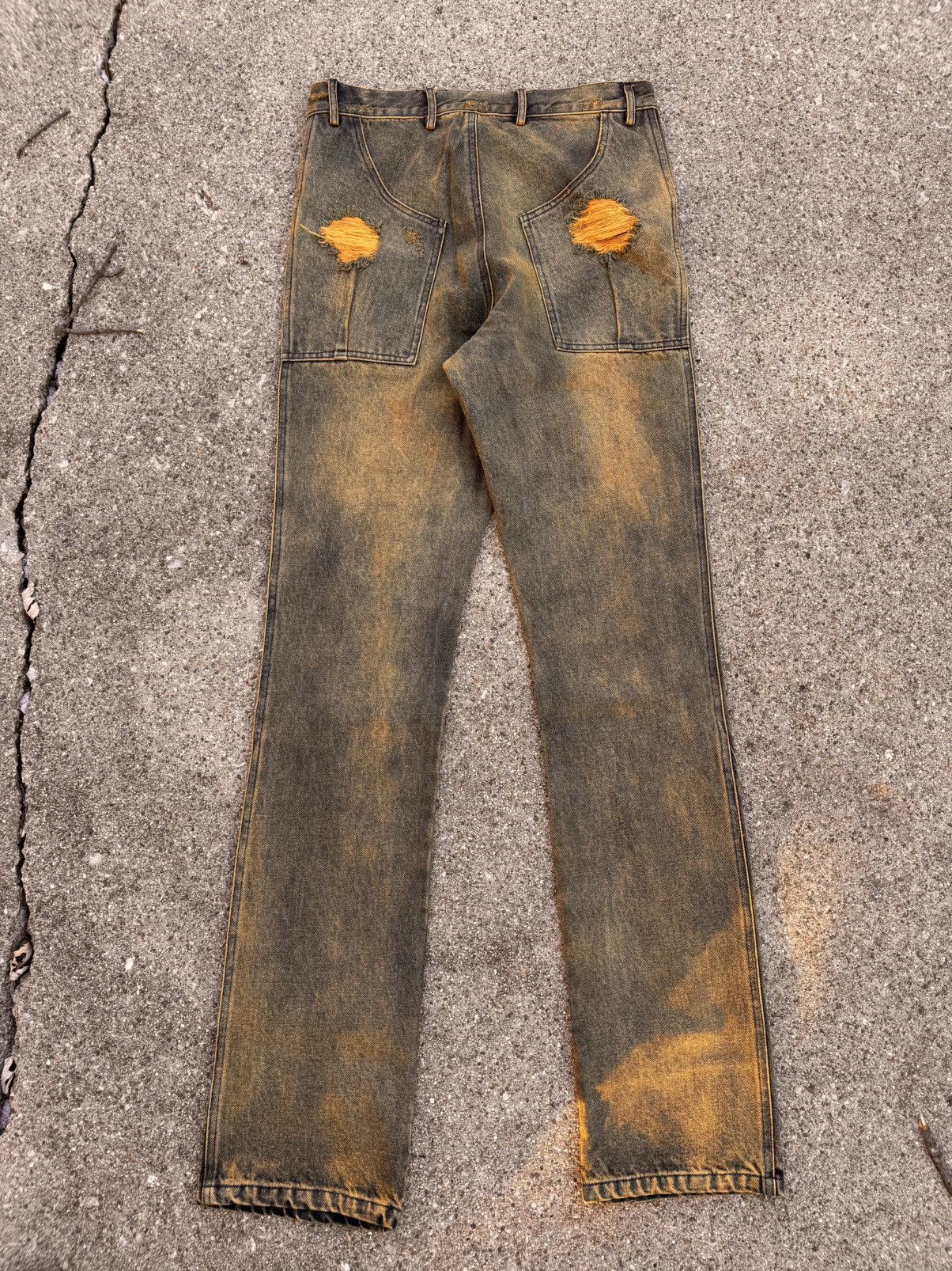 If Six Was Nine × Japanese Brand × Le Grande Bleu (L.G.B.) Mud Wash Denim Cut rare Size US 30 / EU 46 - 4 Thumbnail