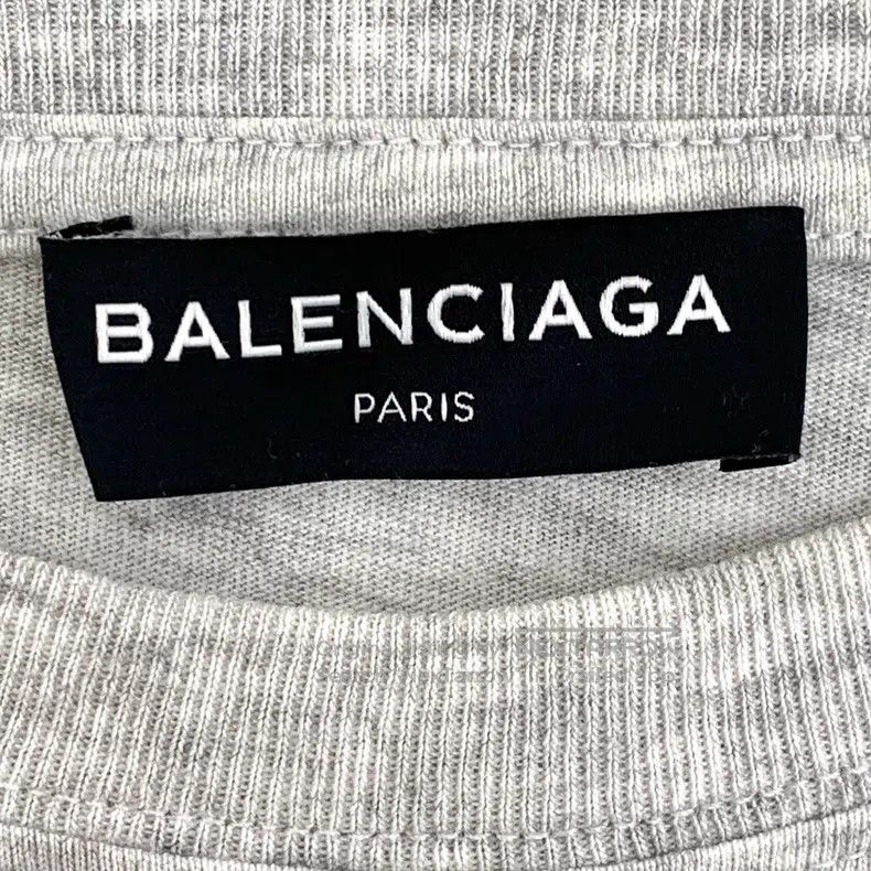 Balenciaga Balenciaga Gray Logo Letter Embroidered Cotton Crew Neck S Size US S / EU 44-46 / 1 - 5 Thumbnail