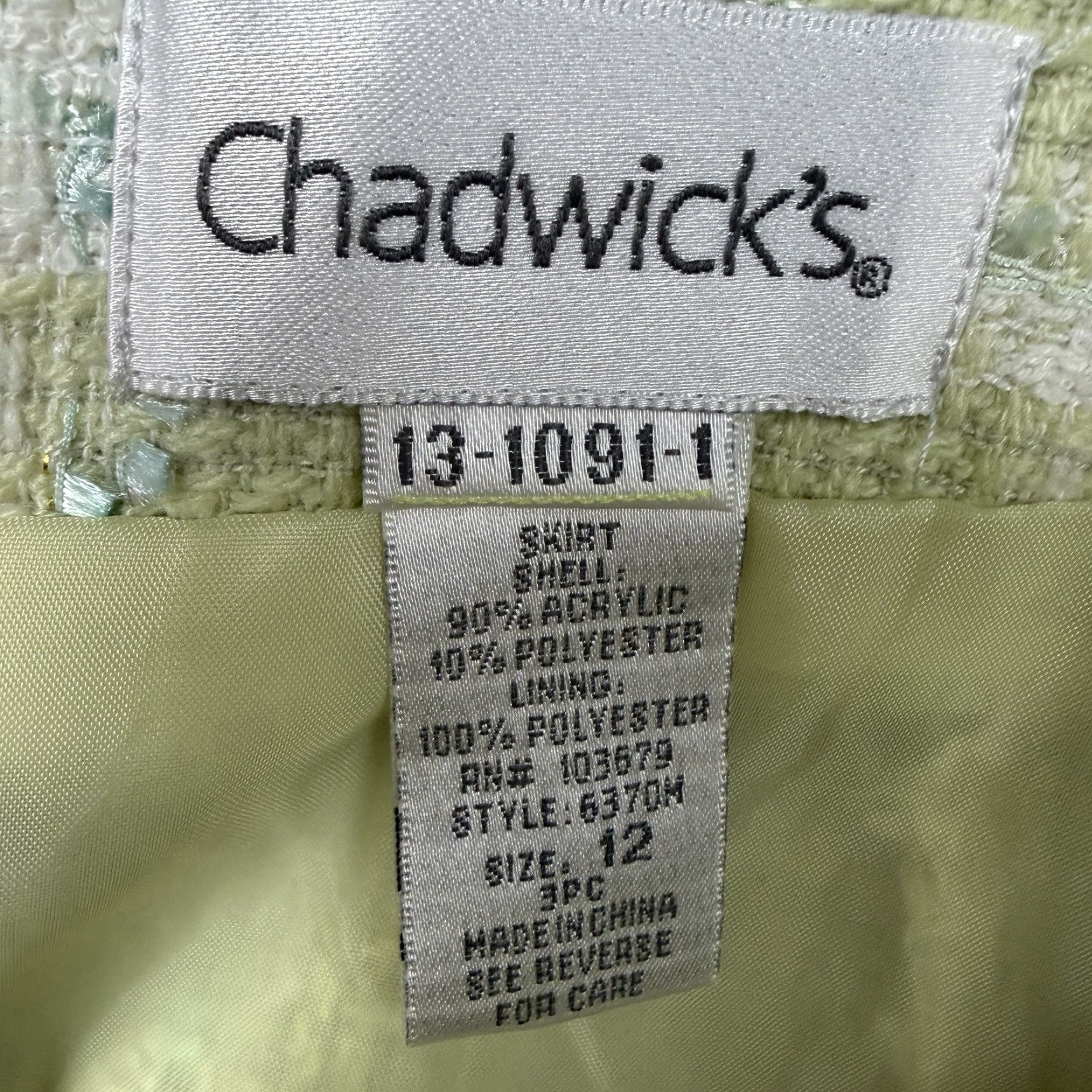Vintage Chadwicks Skirt Sz 12 Plaid Boucle Tweed Frayed Hem Preppy Office Career Knee Length Pencil Womens Size 34" / US 12 / IT 48 - 6 Thumbnail