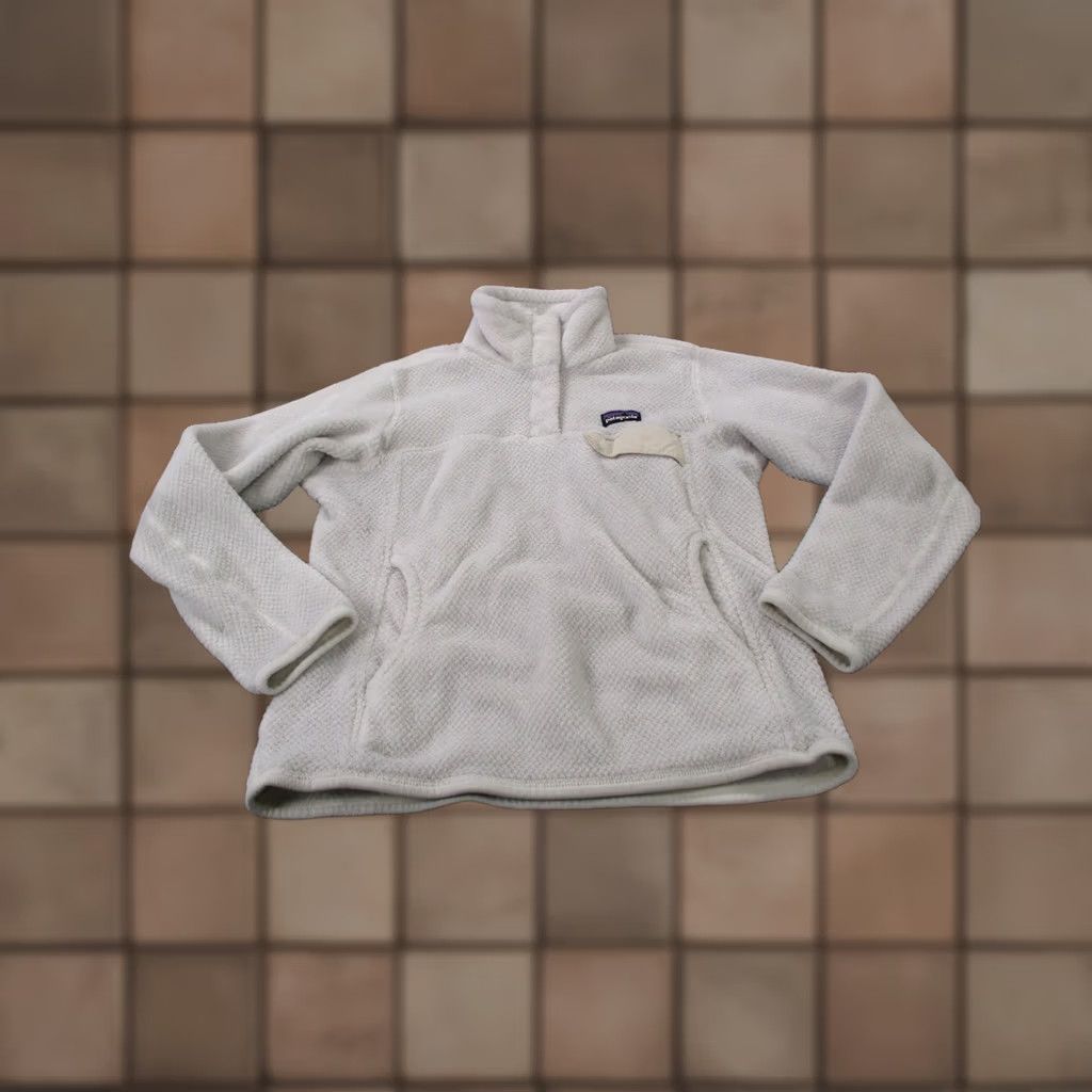 Patagonia Patagonia Jacket Women S Snap Fleece White Outdoor Casual 25442 Size S / US 4 / IT 40 - 1 Thumbnail