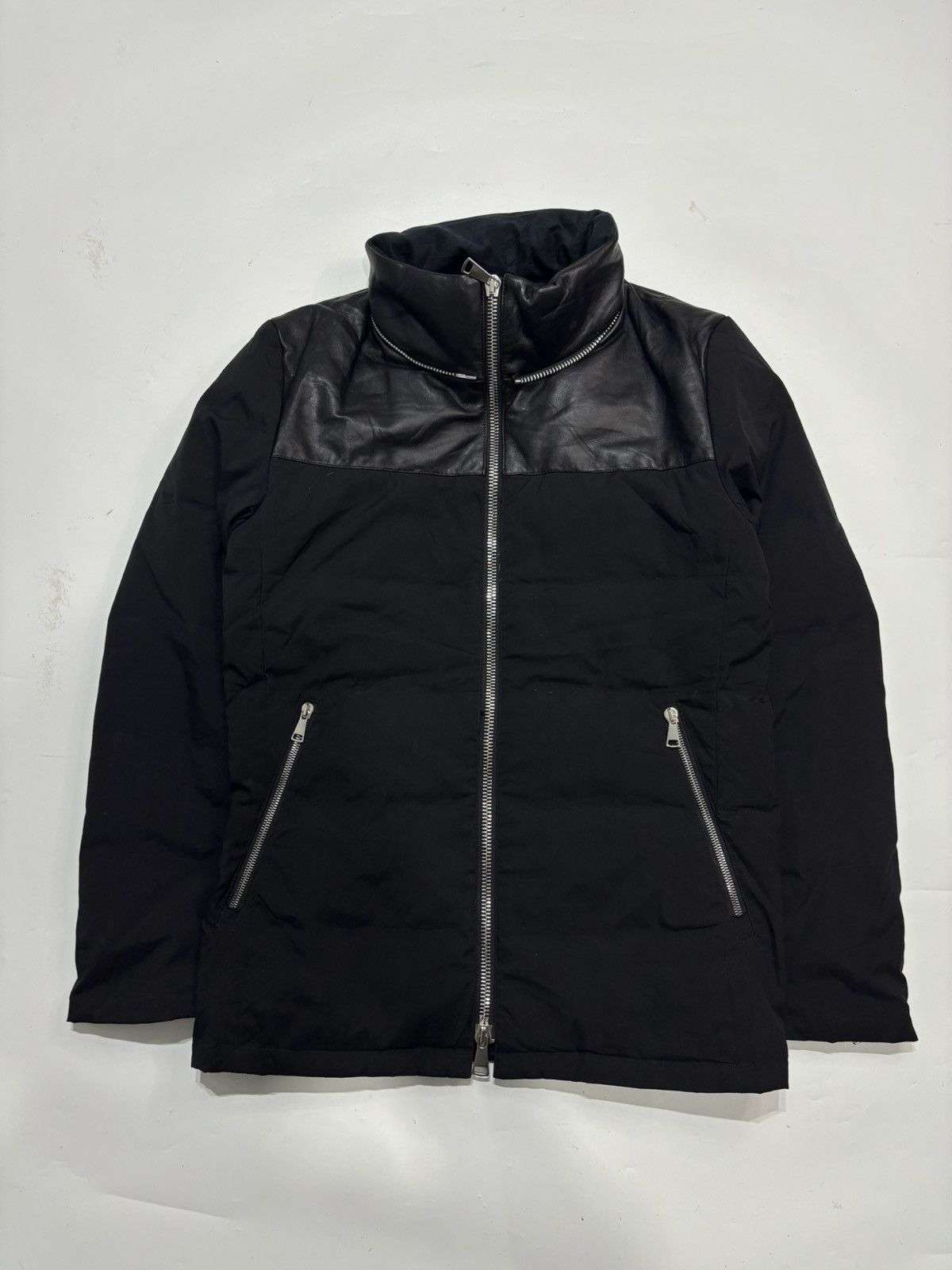 wjk Wjk y2k if six was nine leather mix jacket Size US L / EU 52-54 / 3 - 1 Thumbnail