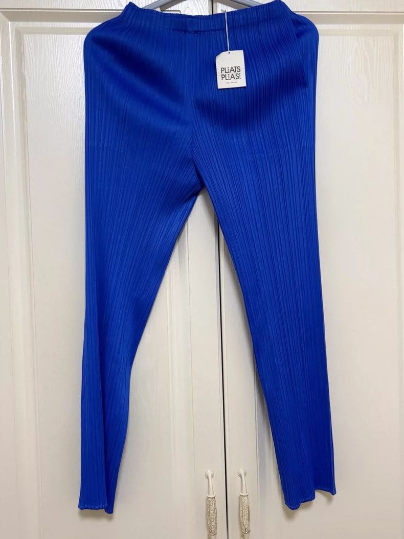 Issey Miyake Issey Miyake Pleated Blue Casual Pants - dmc Size US 32 / EU 48 - 1 Thumbnail