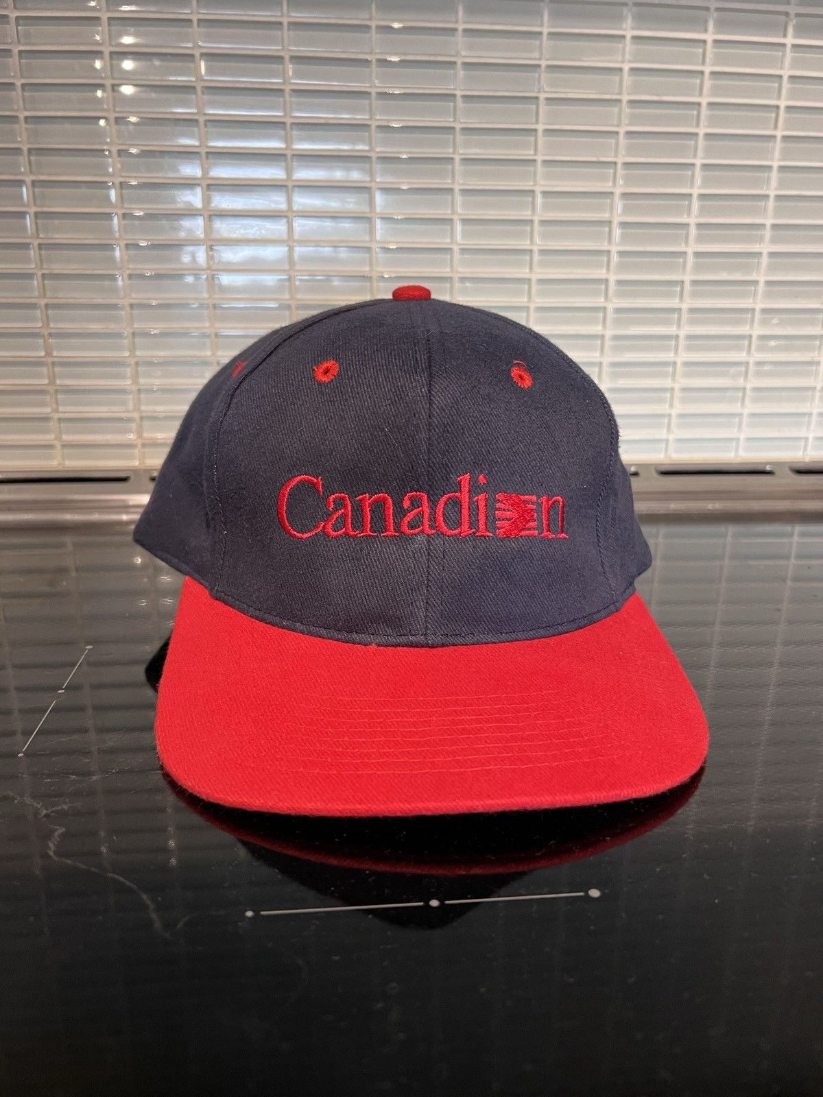 Vintage Vintage 90s Canadian Airlines SnapBack Hat Size ONE SIZE - 1 Thumbnail