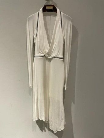 Tom Ford o1w1db10225 ABJ665 Midi Dress in White Size S / US 4 / IT 40 - 1 Preview