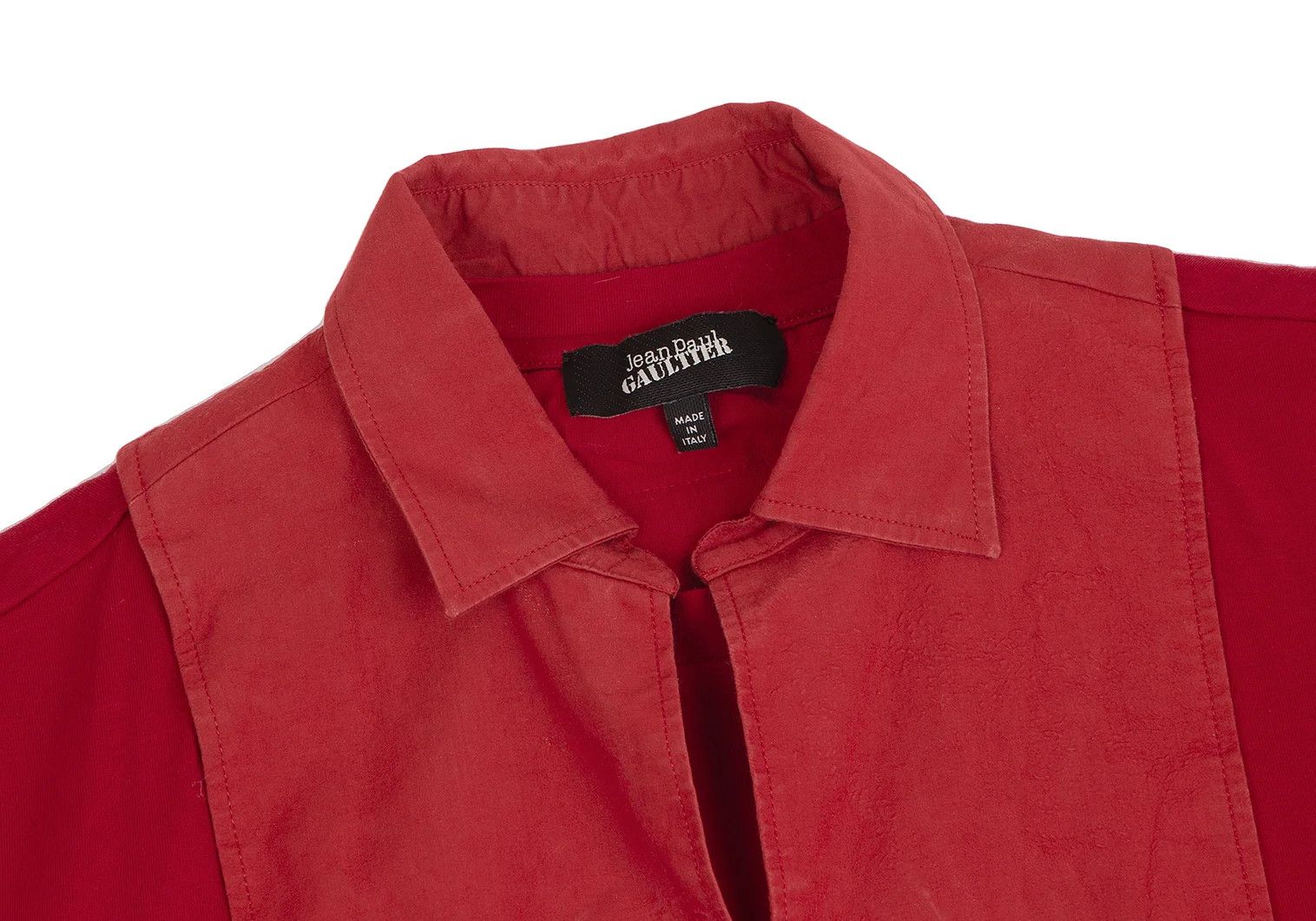 Jean Paul Gaultier Red Polo Shirt with Shirt Docking, Size S Size US S / EU 44-46 / 1 - 4 Thumbnail