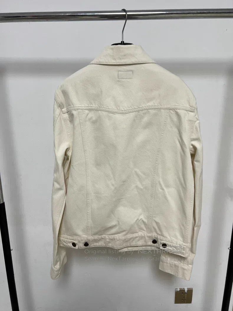 Saint Laurent Paris Saint Laurent Paris Beige Basic Denim Jacket Size US M / EU 48-50 / 2 - 2 Thumbnail