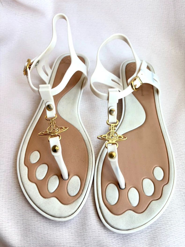 Vivienne Westwood Vivienne Westwood Saturn white sandals Size US 9.5 / IT 39.5 - 2 Thumbnail
