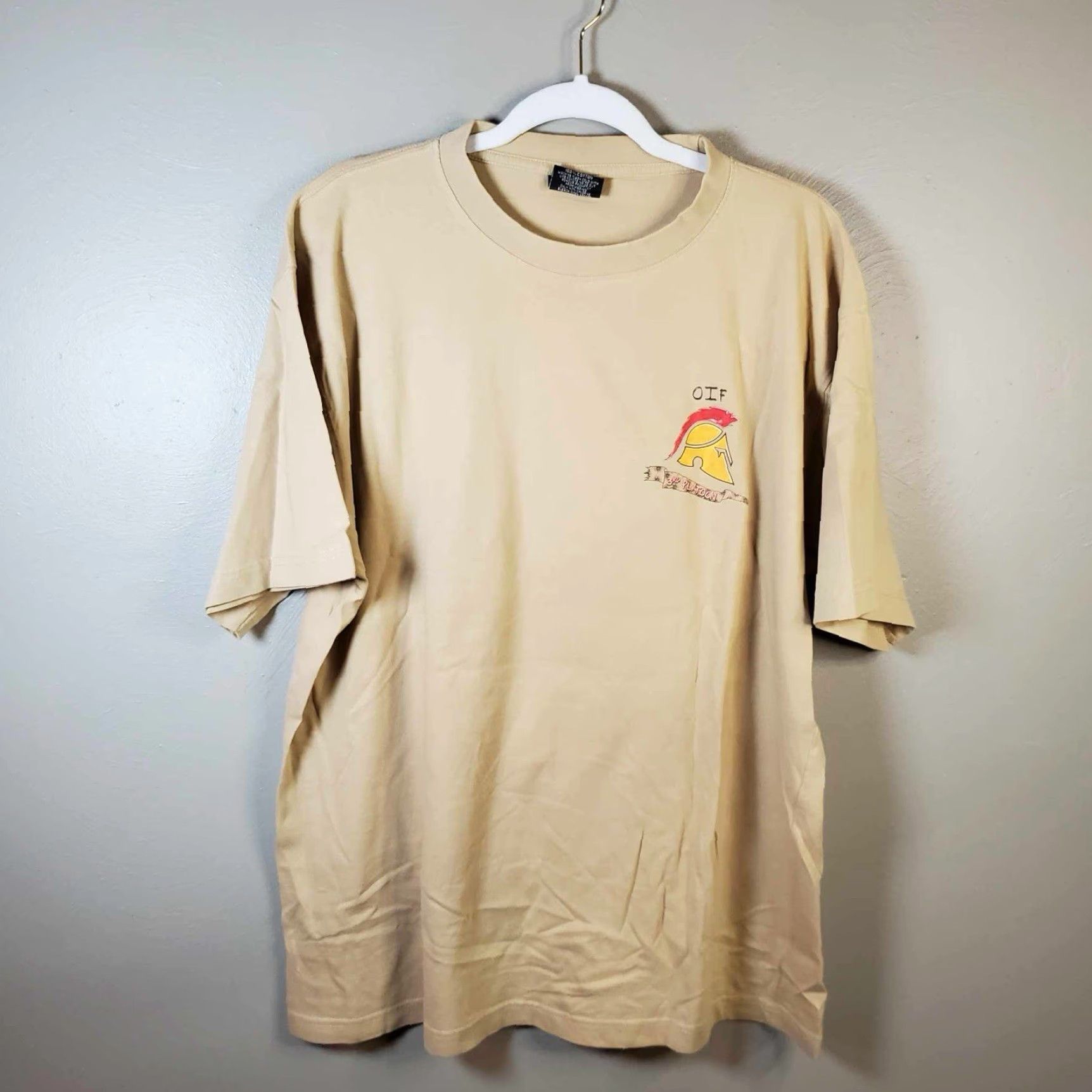 CO Us Military T Shirt 3rd Platoon A CO 1-112 “Fight In The Shade” OIF Mens XL Multicolor T-Shirt Military Organization History 2000s Mens Size US XL / EU 56 / 4 - 4 Thumbnail