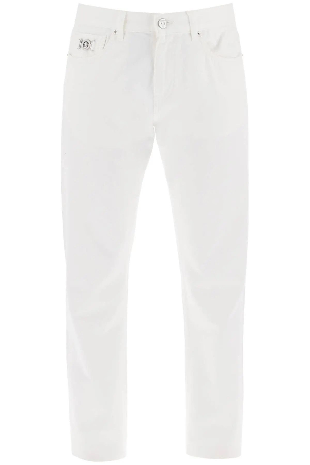 image of Versace O1S22I1N0124 Medusa Regular Jeans In White, Men's (Size 30)