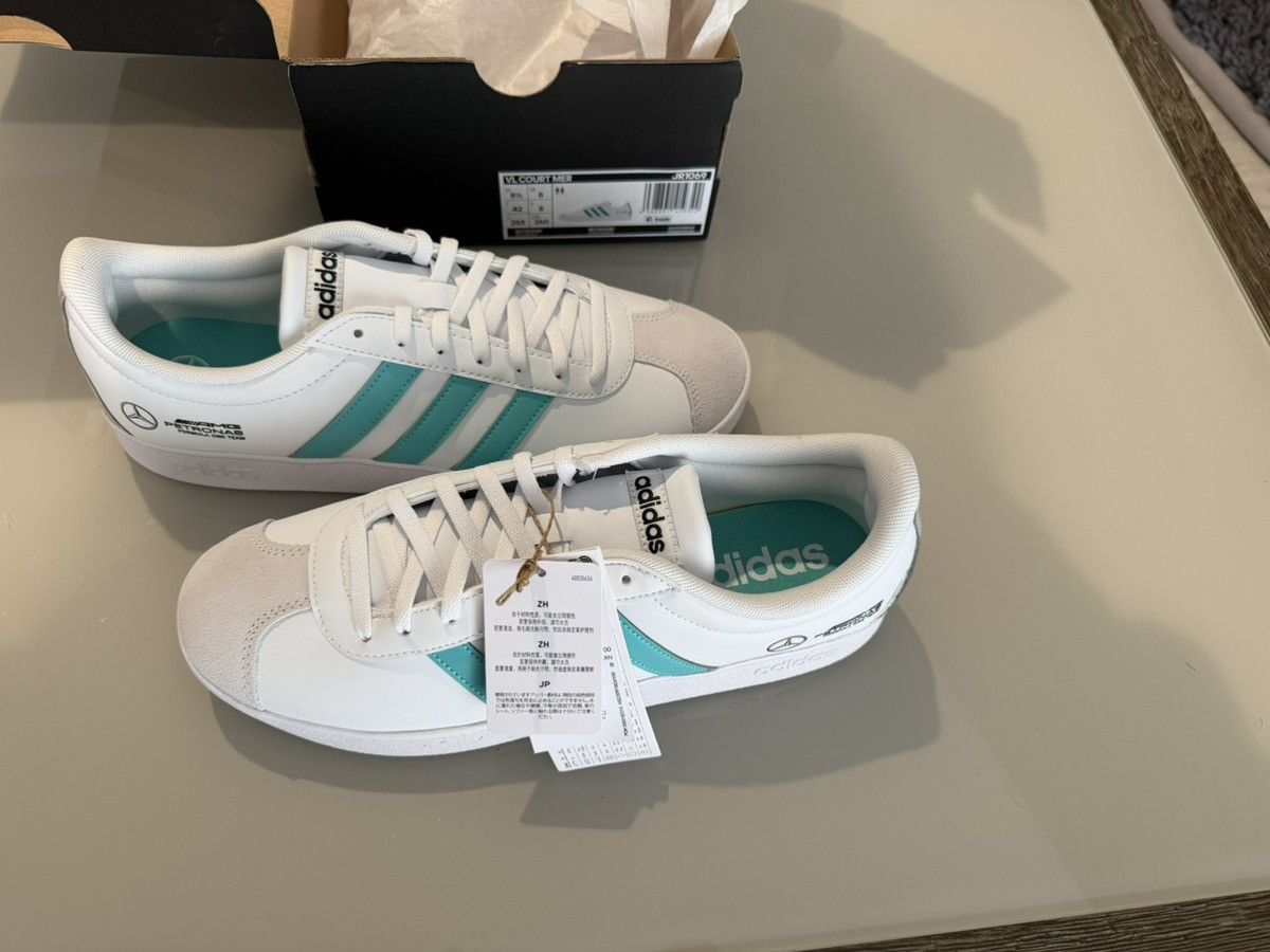 Adidas NWT Adidas x Mercedes-AMG Petronas F1 Team VL Court Shoes Size US 8.5 / EU 41-42 - 1 Thumbnail