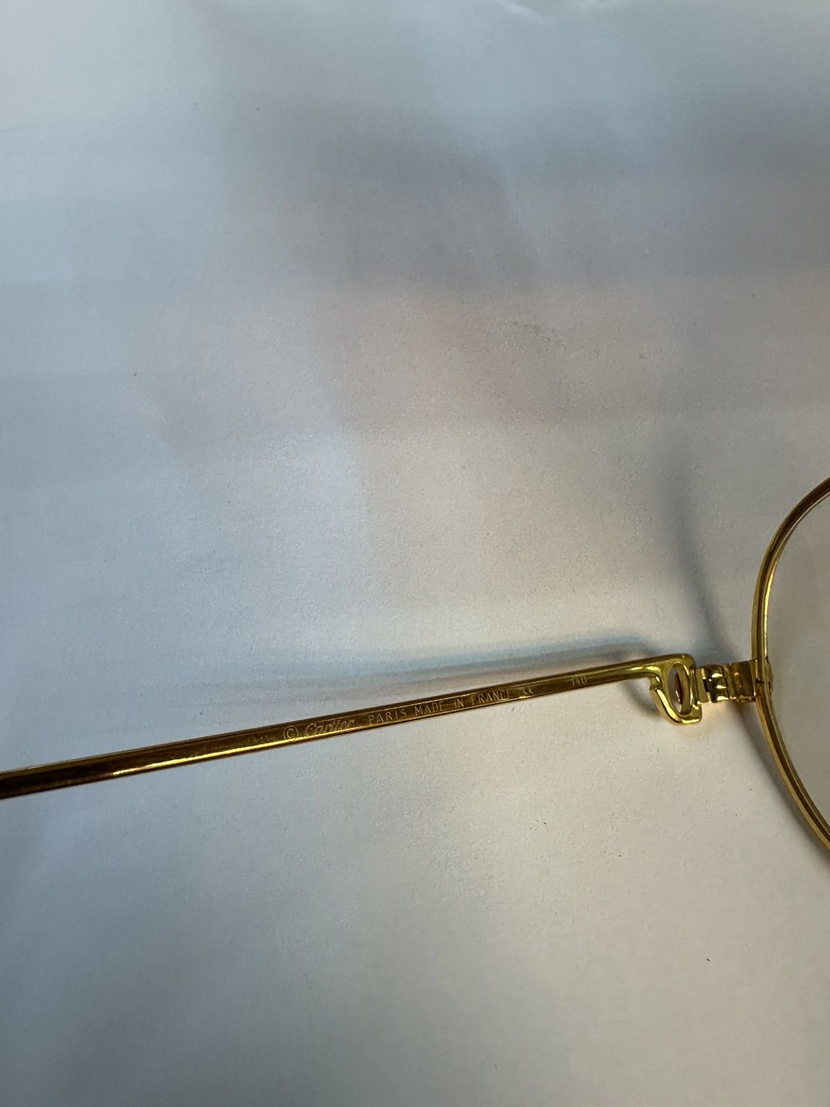 Cartier NOS 80’s Cartier GOLD Vintage Sunglasses 62 ⏹️ 14 Size ONE SIZE - 8 Thumbnail