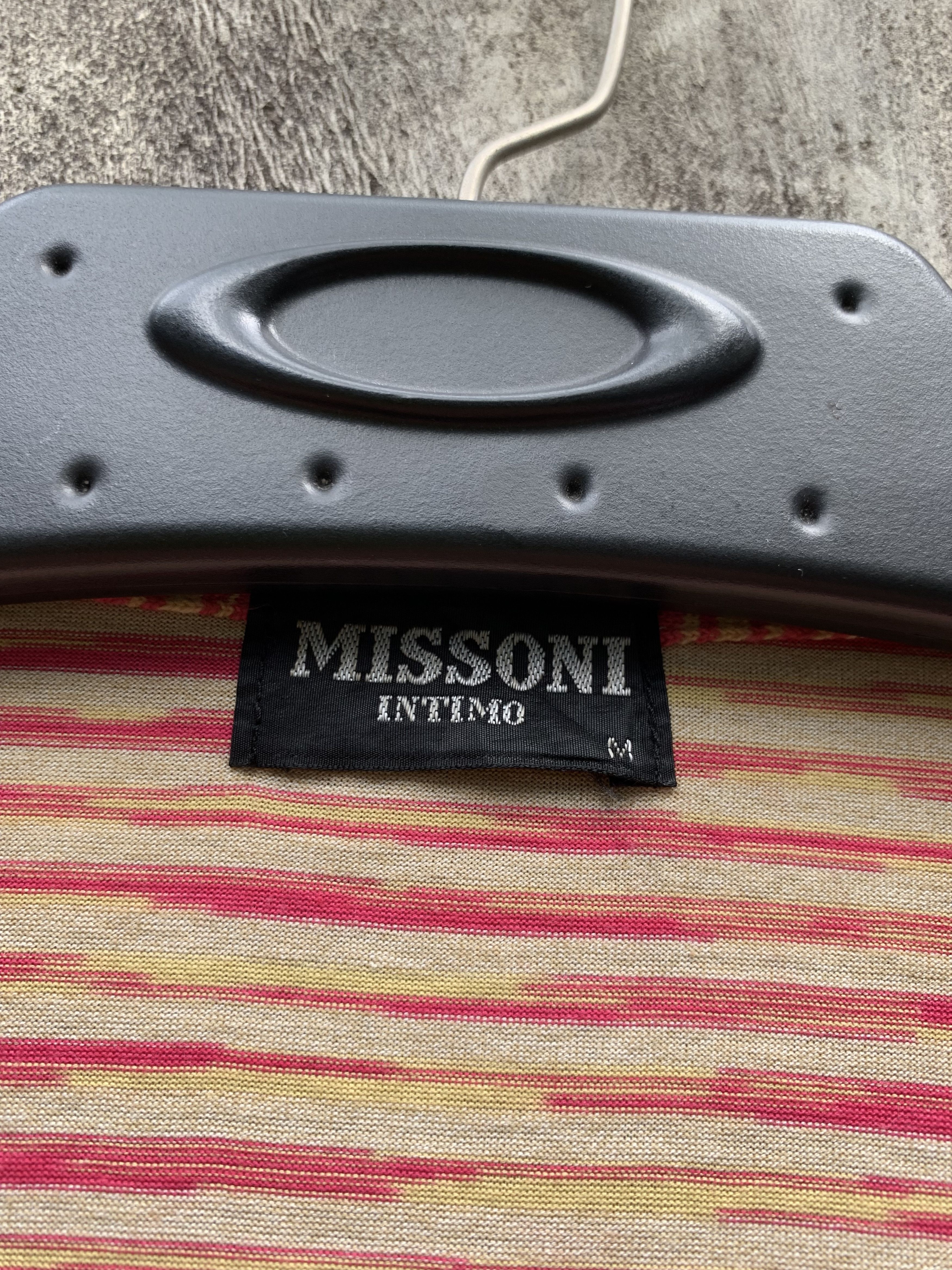 Missoni Vintage Missoni Intimo Stripes Longsleeve Top Tee Size M / US 6-8 / IT 42-44 - 5 Thumbnail