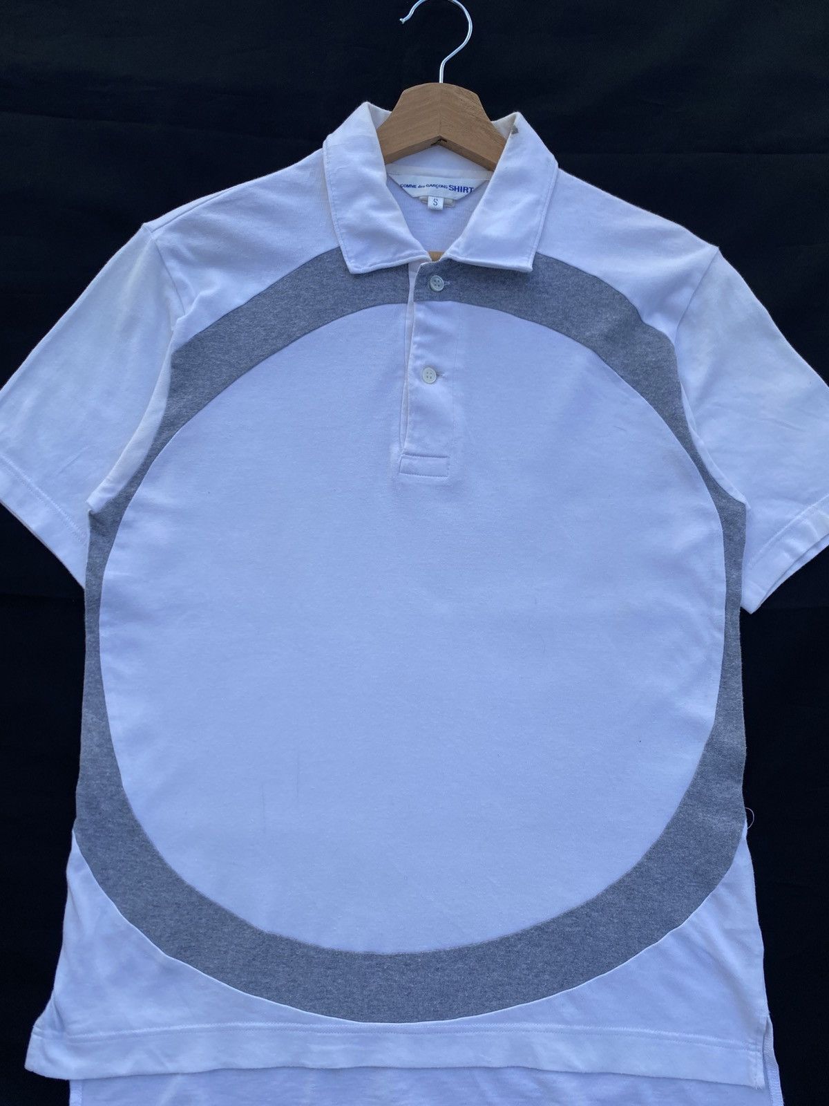 Comme des Garcons Rare Design Comme Des Garcons White Polo Shirt Size US S / EU 44-46 / 1 - 6 Thumbnail