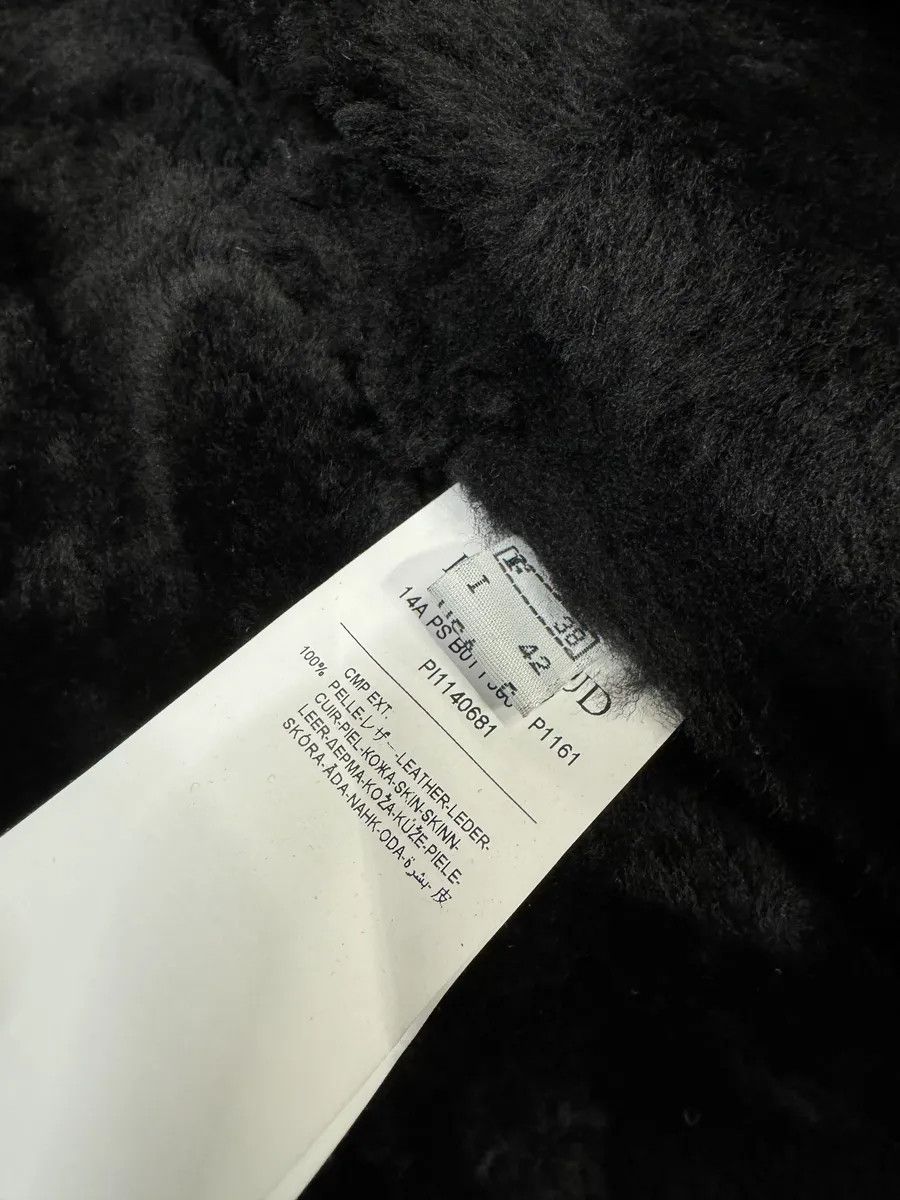 Vintage 2000s Plein Sud Faycal Amor Black Shearling Leather Asymmetrical Jacket Size M / US 6-8 / IT 42-44 - 8 Thumbnail