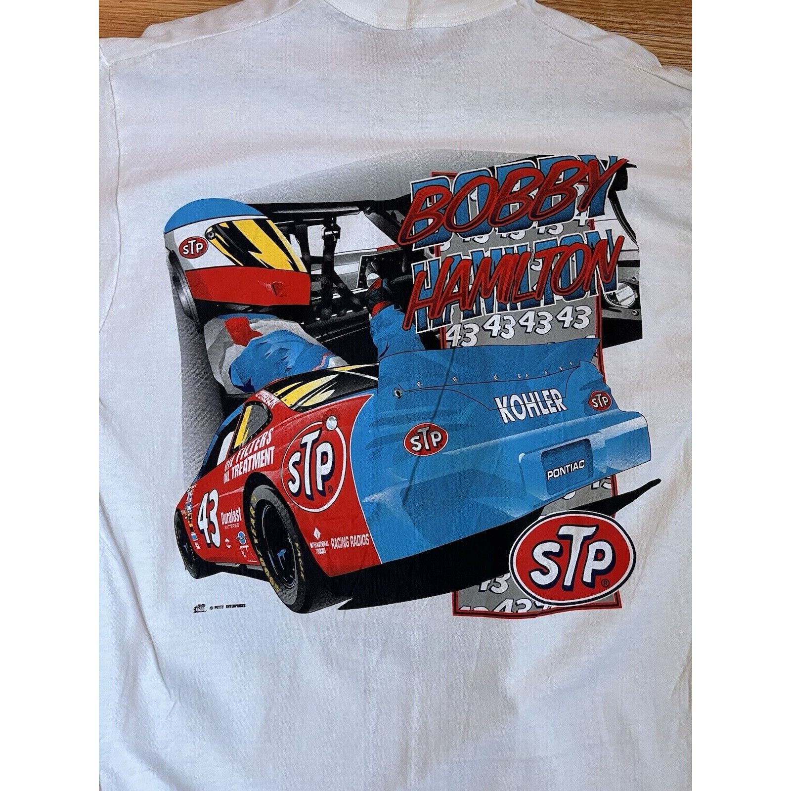 NASCAR VINTAGE NASCAR SINGLE STITCH BOBBY HAMILTON TEE SIZE L 90S Size US L / EU 52-54 / 3 - 4 Thumbnail