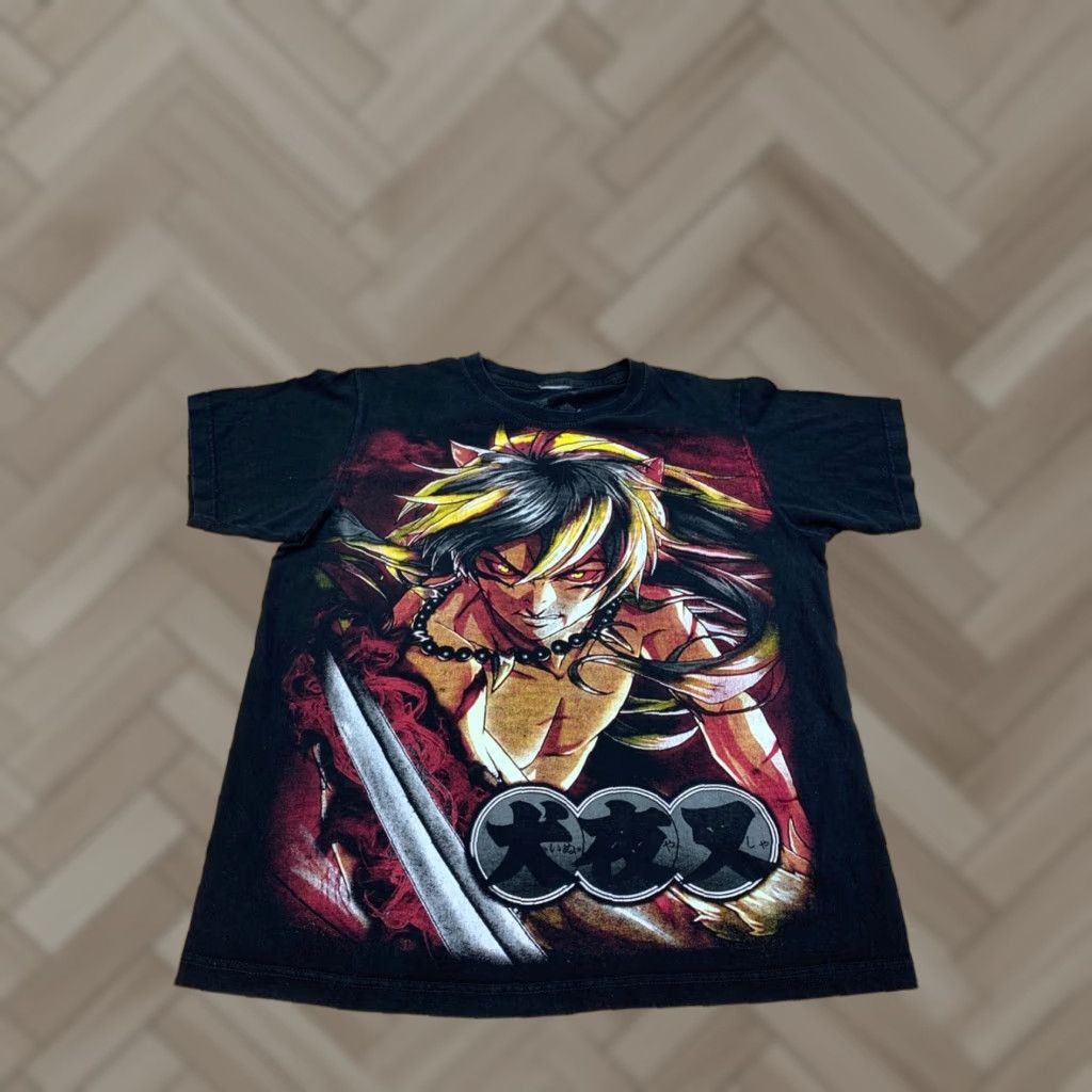 Vintage Inuyasha Anime Graphic Shirt Mens M Black Crew Neck Short Sleeve 11371 Size US M / EU 48-50 / 2 - 1 Thumbnail
