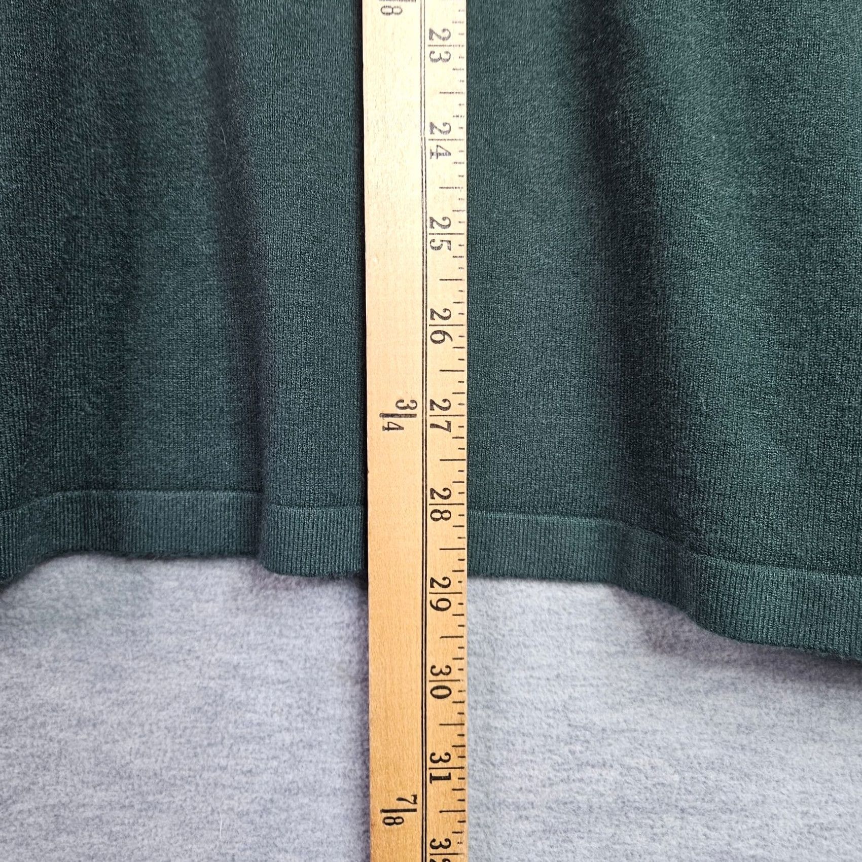 Vintage Adrienne Vittadini Women's 1X V-Neck Stud Green Long Sleeve Knit Pullover Sweater Size XL / US 12-14 / IT 48-50 - 5 Thumbnail
