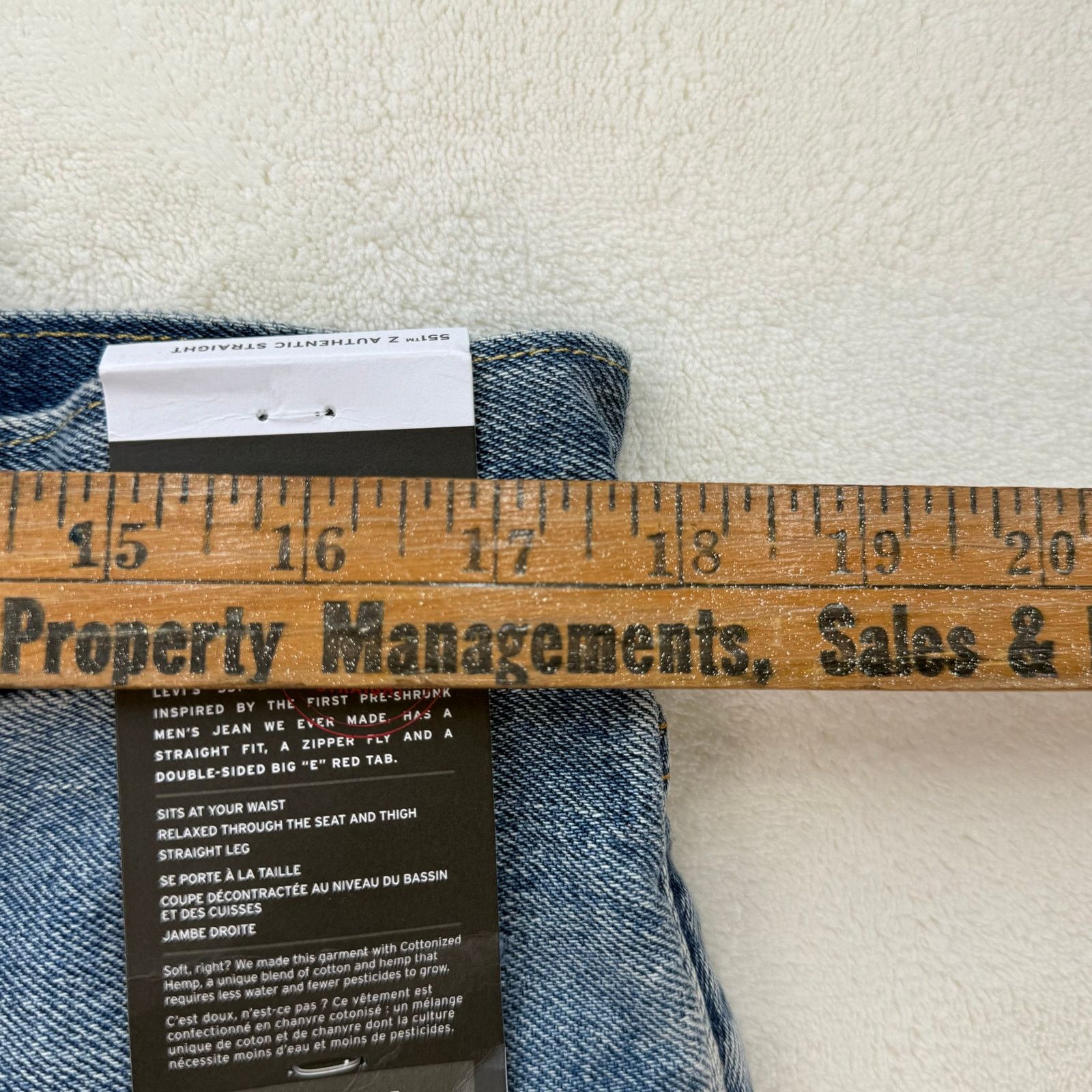 Levi's LEVI'S PREMIUM 551Z STRAIGHT CROP JEANS MEN'S 34 LIGHT INDIG Size US 34 / EU 50 - 4 Thumbnail