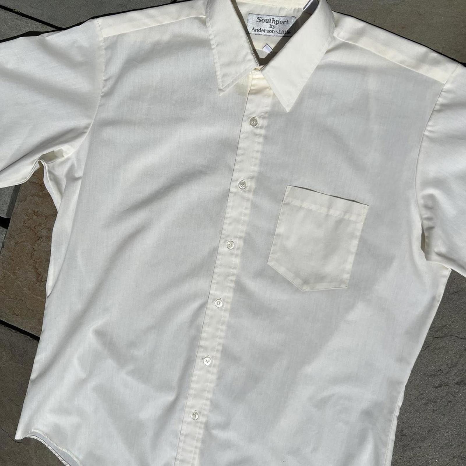 Vintage Vintage 80s Pale Yellow Short Sleeve Button Down Shirt Size US L / EU 52-54 / 3 - 2 Thumbnail