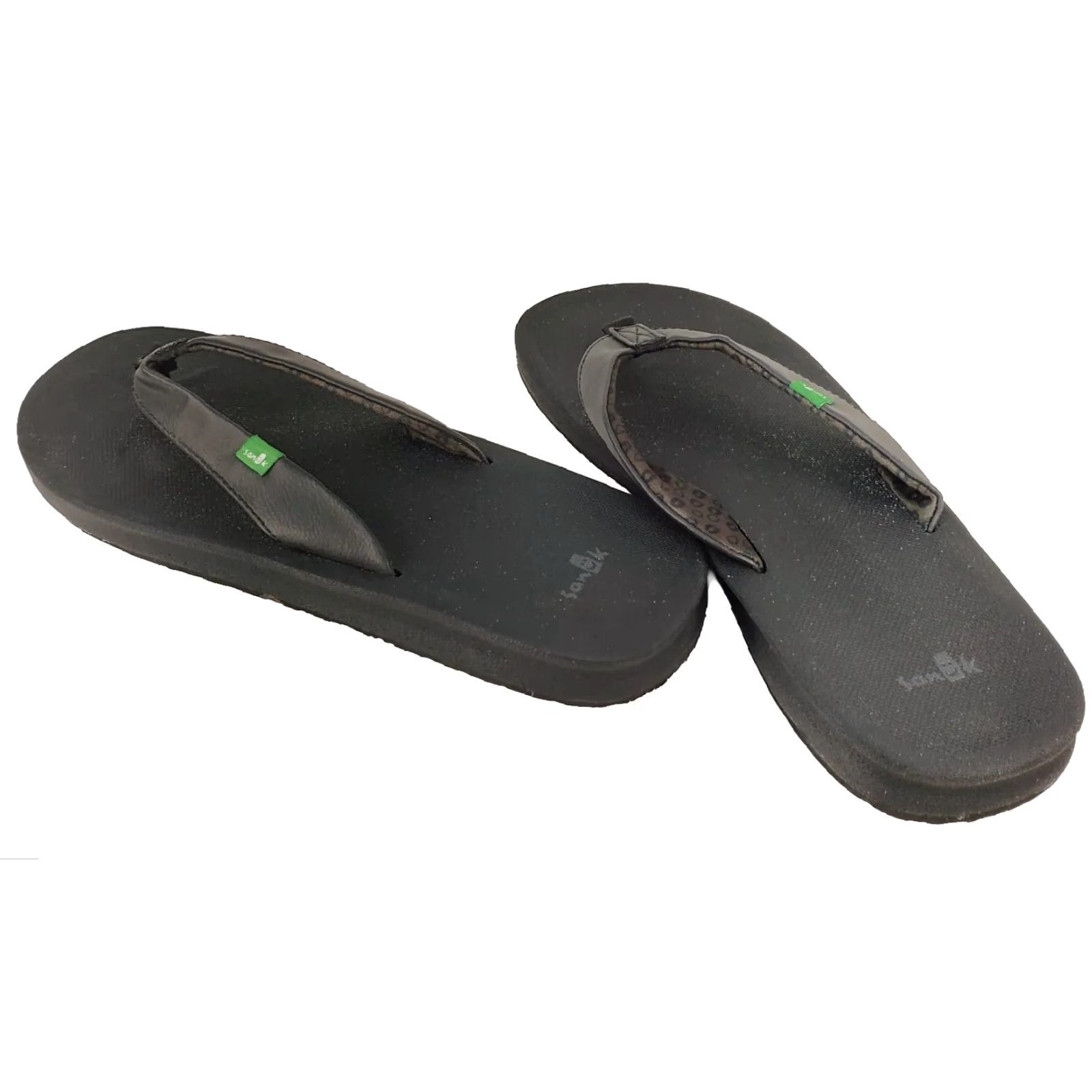 Sanuk Sanuk Yoga Mat Sandals Flip Flop Women's Size 9 Black Cushy Comfort Lite Sandals, Womens, 9, Black, Yoga Mat, Sanuk, Flip Flop Size US 9 / IT 39 - 5 Thumbnail