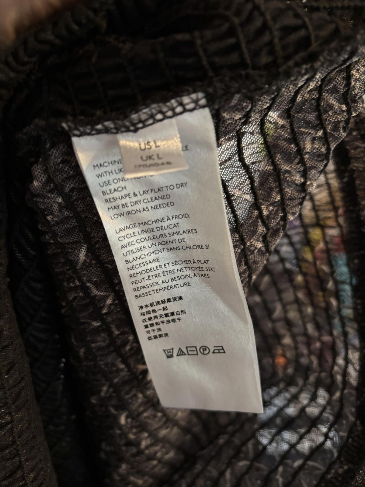 Designer Sheer Sleeve Patterned Blouse by Anthropologie Size L / US 10 / IT 46 - 7 Thumbnail