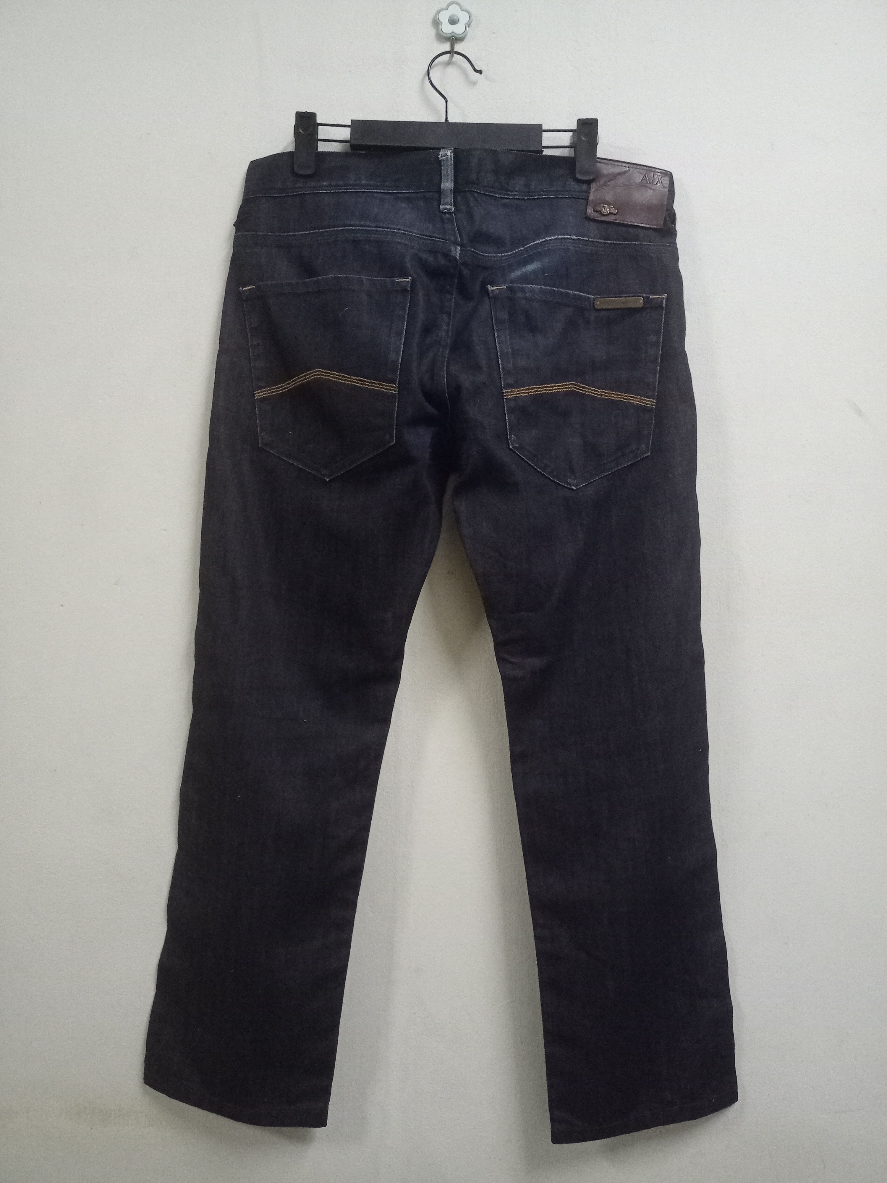 Armani × Armani Exchange Vintage Armani Raw Denim Indigo Style Jeans 33x27 Size US 33 - 2 Thumbnail