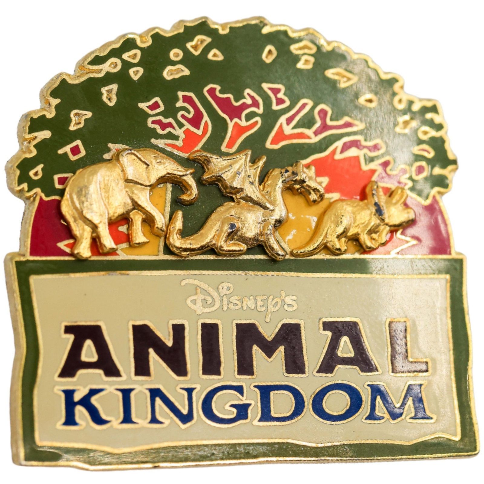 Disney Walt Disney World Animal Kingdom Theme Park 2000 Gold Pin Size ONE SIZE - 8 Thumbnail