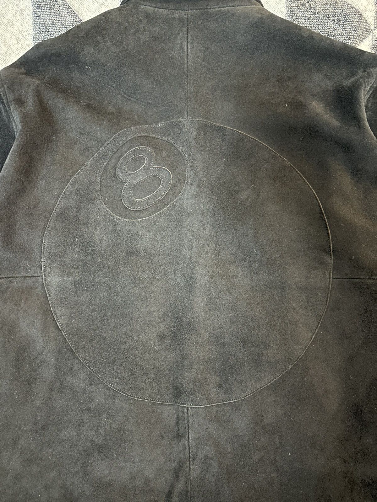 Stussy Stussy 8-Ball Embossed Suede Bing Jacket | Grailed