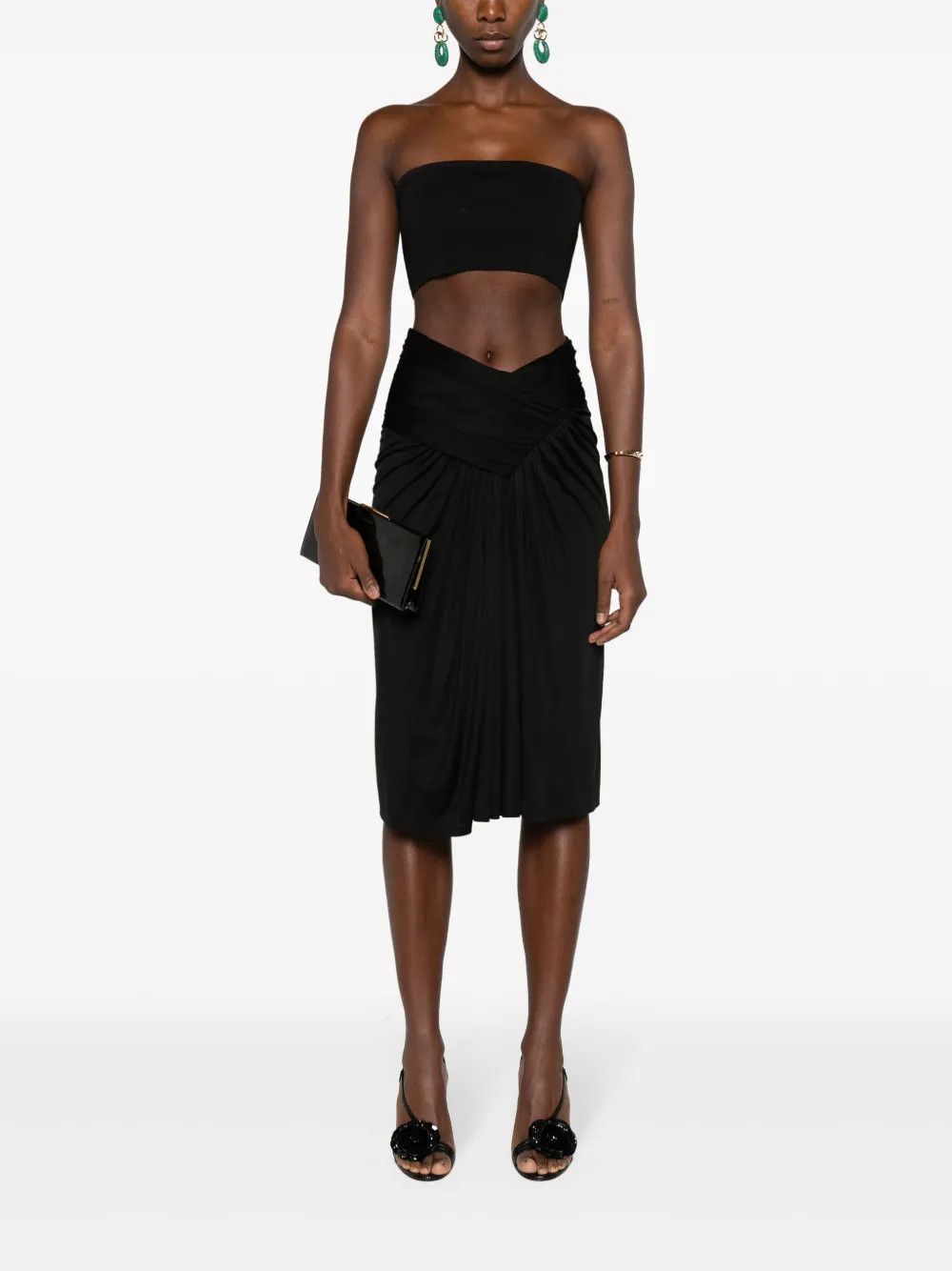 Saint Laurent Paris o1y0126 Mini Skirt in Black Size 30" / US 8 / IT 44 - 5 Thumbnail
