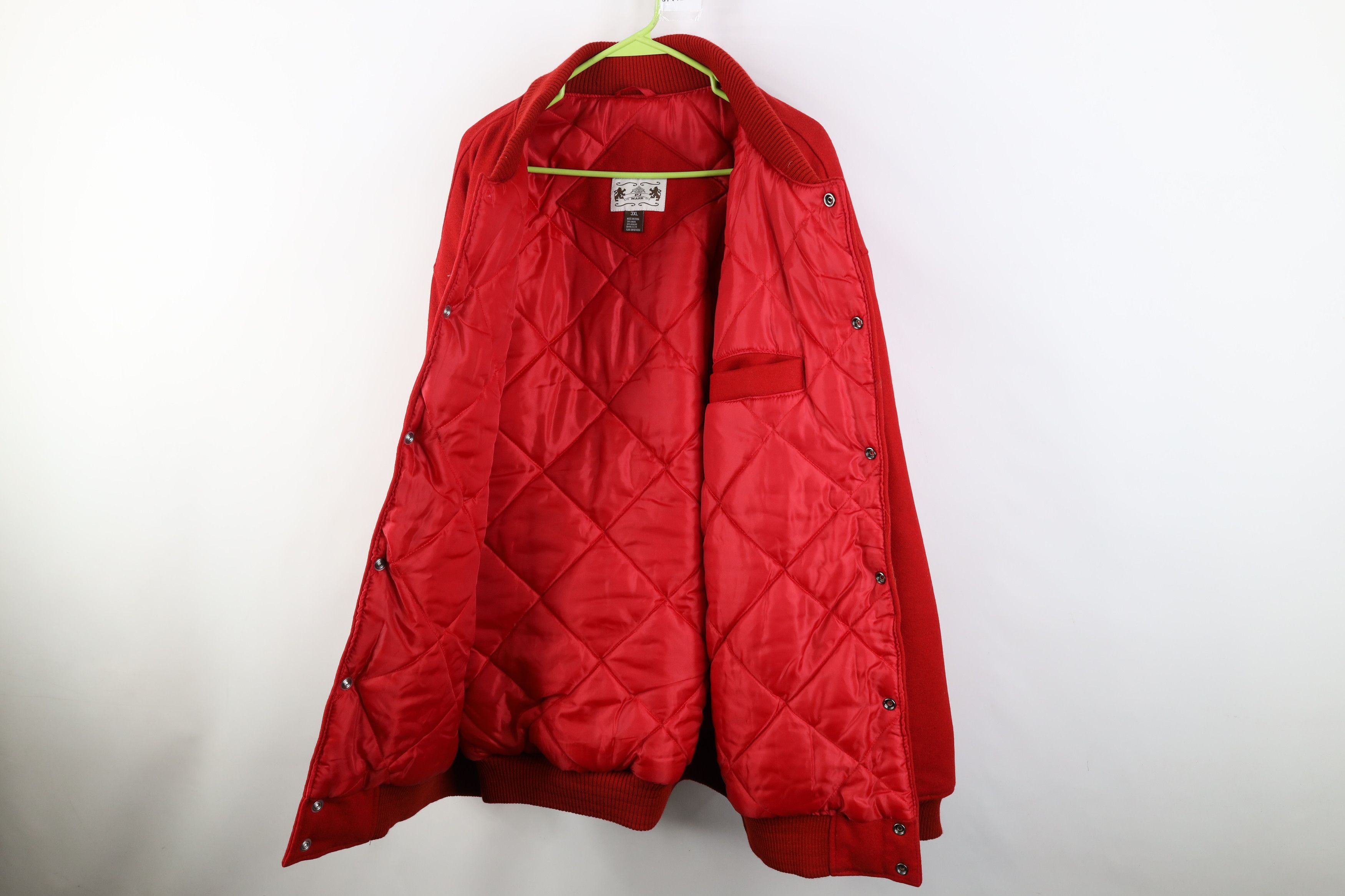 Vintage Vintage 90s Y2K Streetwear Wool Varsity Bomber Jacket Red Size US XXL / EU 58 / 5 - 9 Thumbnail