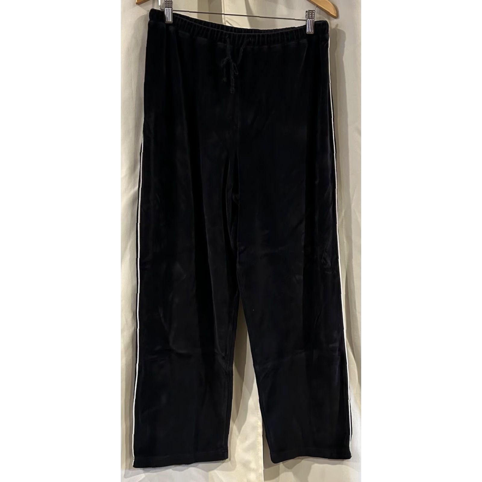 Vintage Vtg Sport Savvy Tracksuit Hooded Top Bottom Women L Black Velour 90s Jogger Set Activewear Running & Jogging Size L / US 10 / IT 46 - 5 Thumbnail
