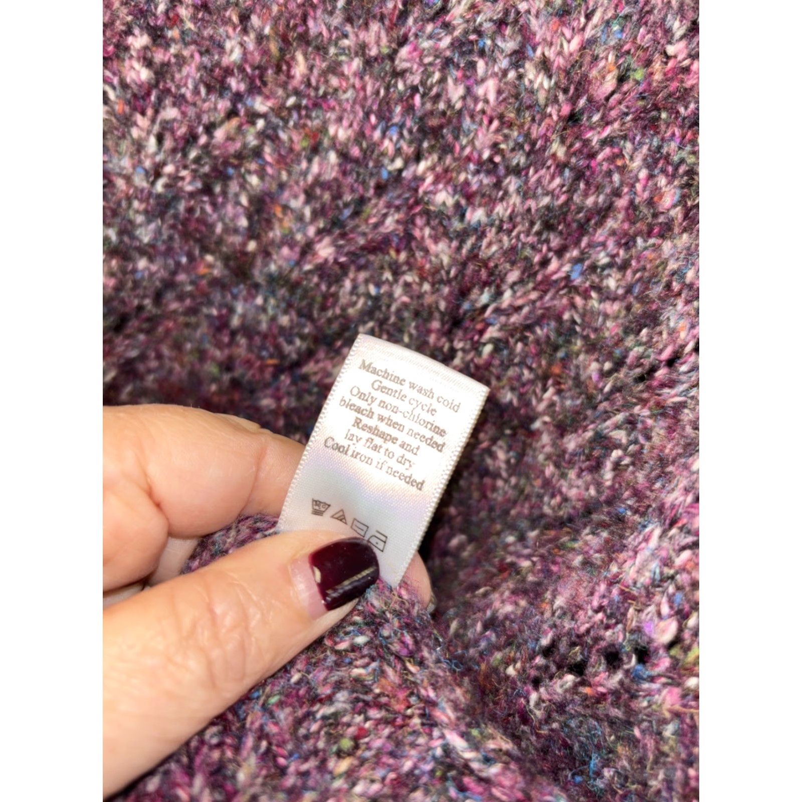 Coldwater Creek Coldwater Creek Women L Sweater Short Sleeve Purple Speckled Knit Pullover Size L / US 10 / IT 46 - 7 Thumbnail