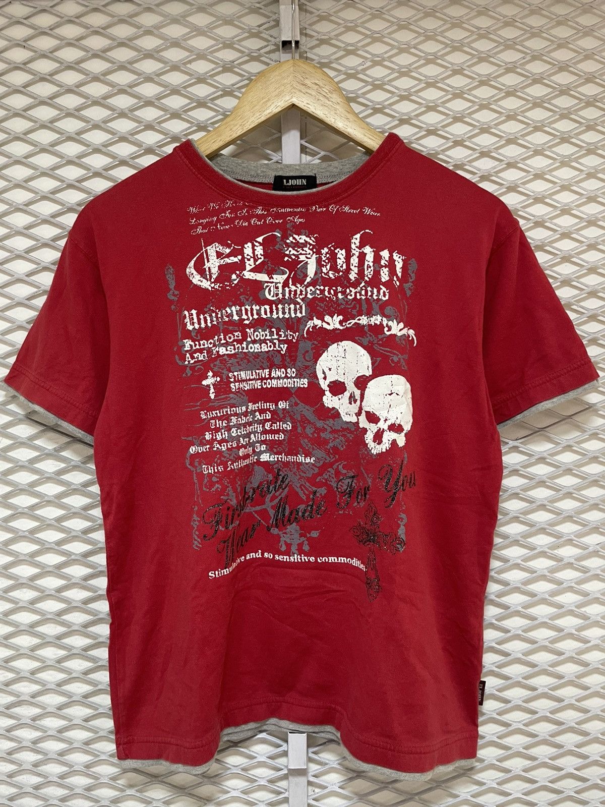 If Six Was Nine JAPANESE BRAND EJHON DOUBLE LAYER Y2K STYLE TSHIRT Size US M / EU 48-50 / 2 - 1 Thumbnail