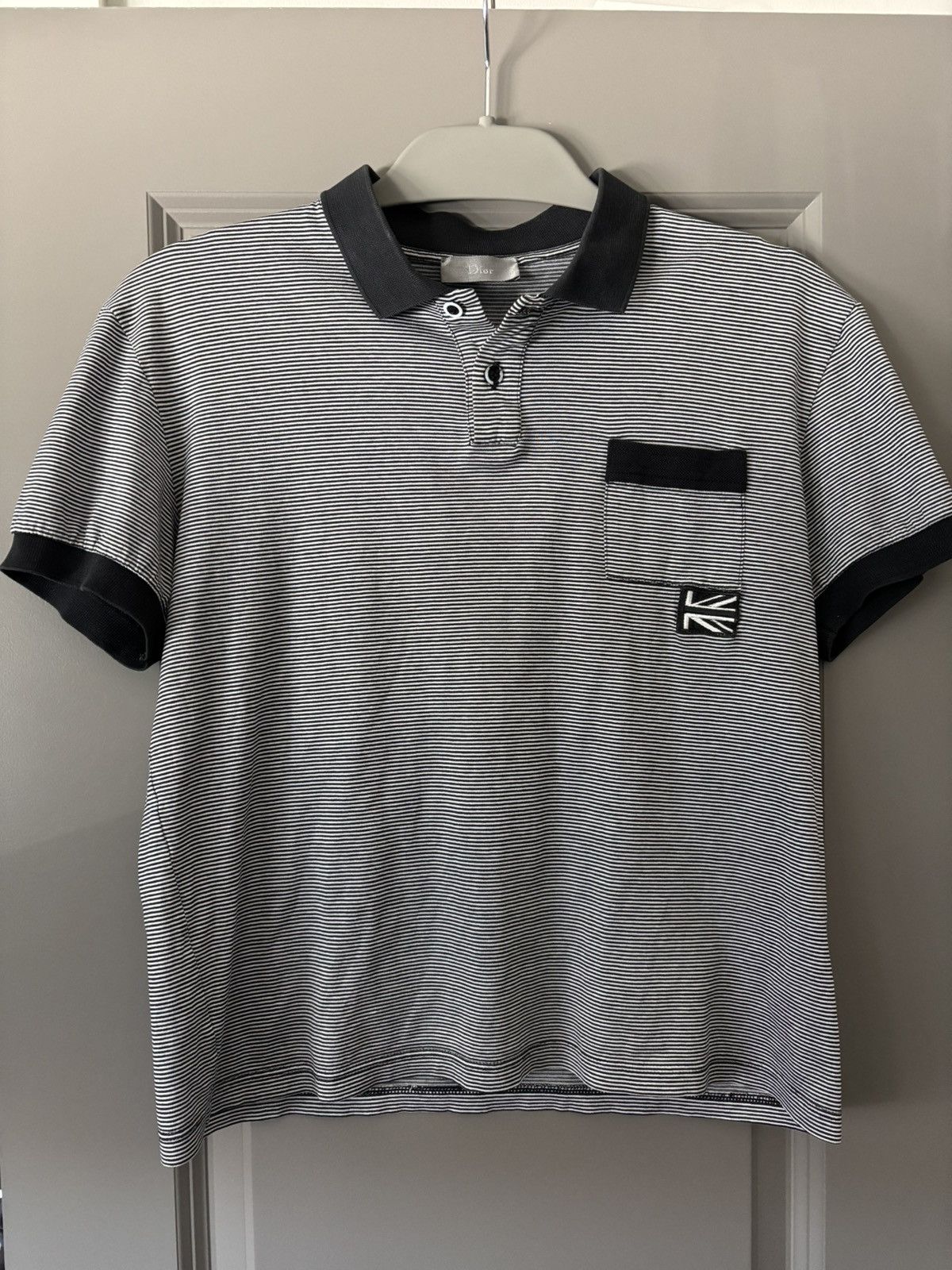 Dior × Hedi Slimane SS06 Dior Homme Union Jack Flag Striped Polo
