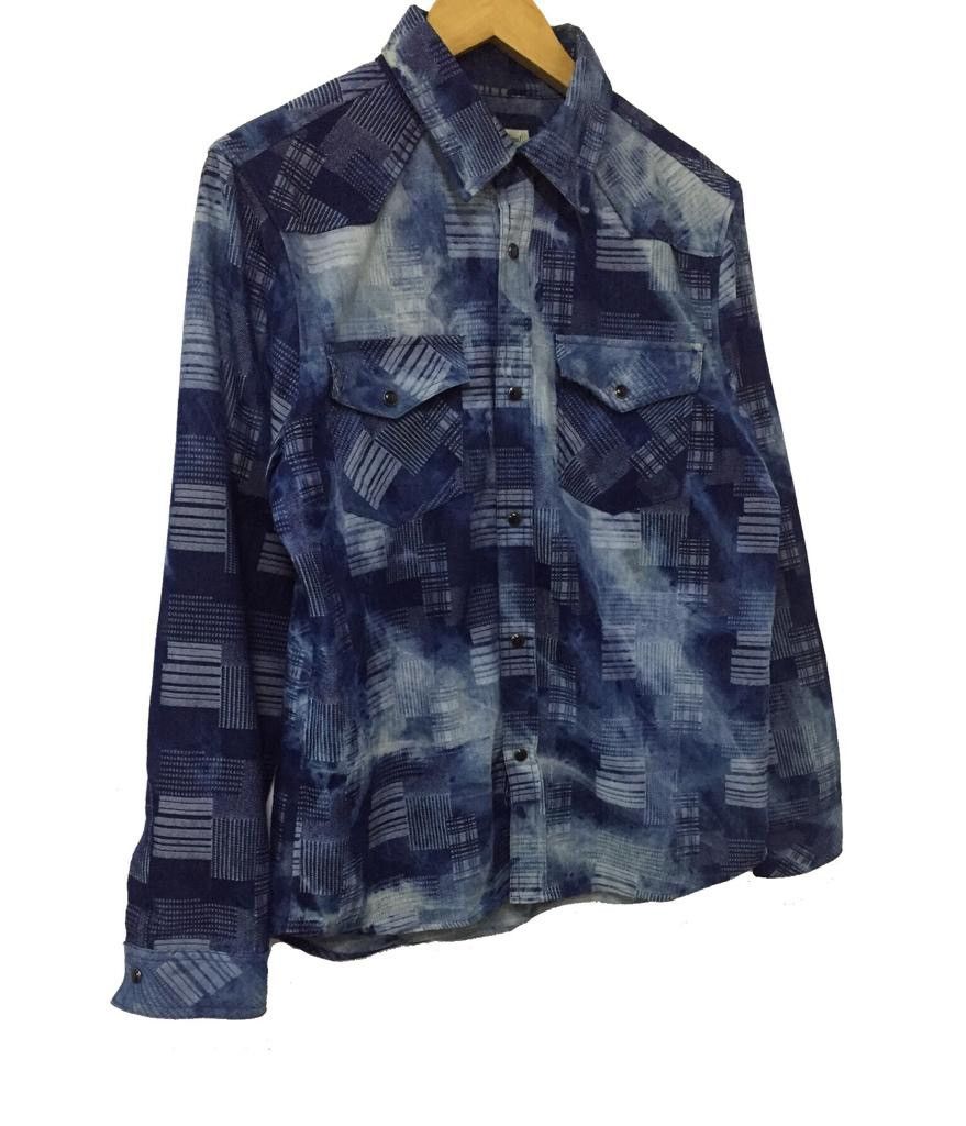 If Six Was Nine × Japanese Brand GROWTH BY GRAIL BORO SASHIKO JAPANESE JEANS SHIRT Size US M / EU 48-50 / 2 - 2 Thumbnail